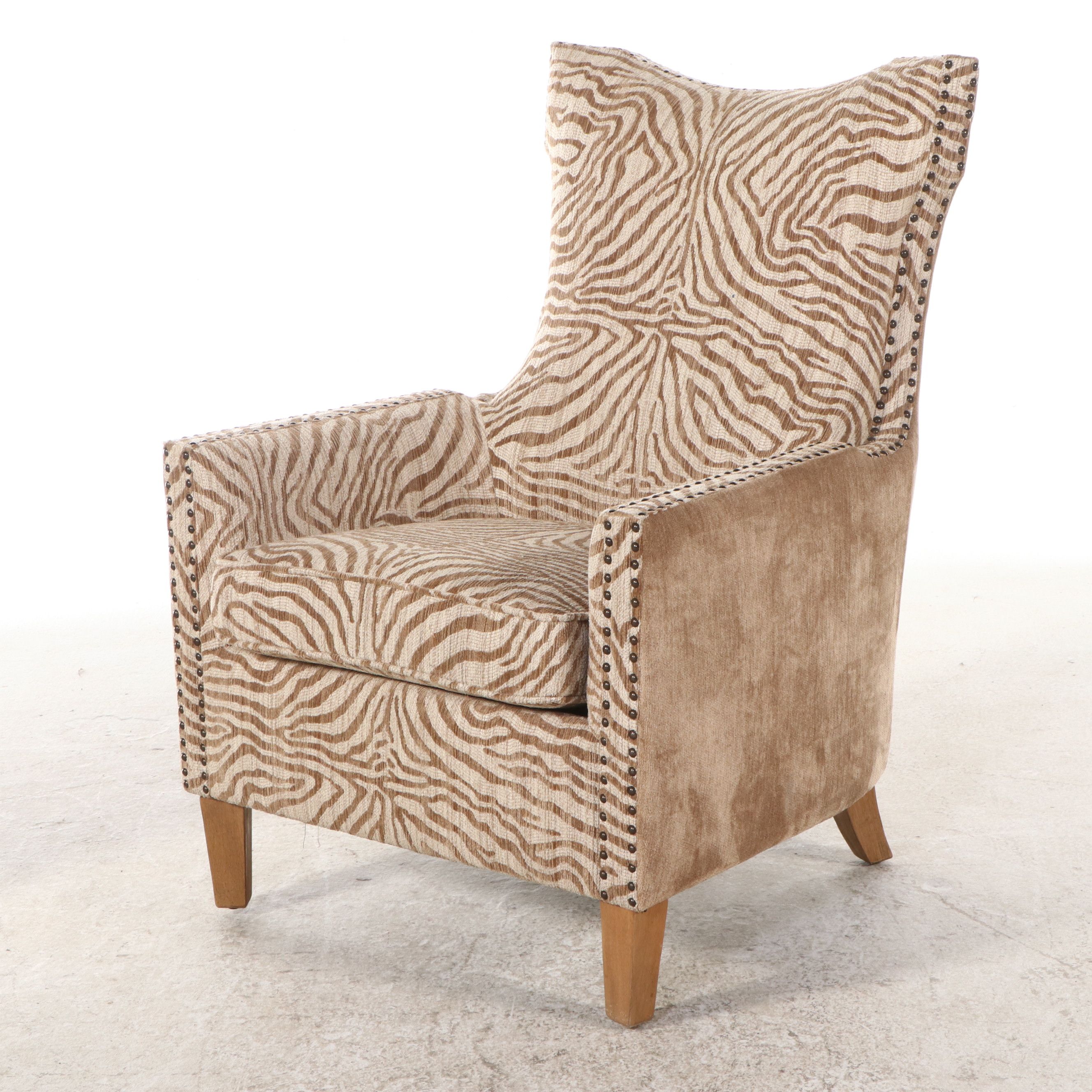 Pair of Uttermost "Kiango Animal" Print Armchairs