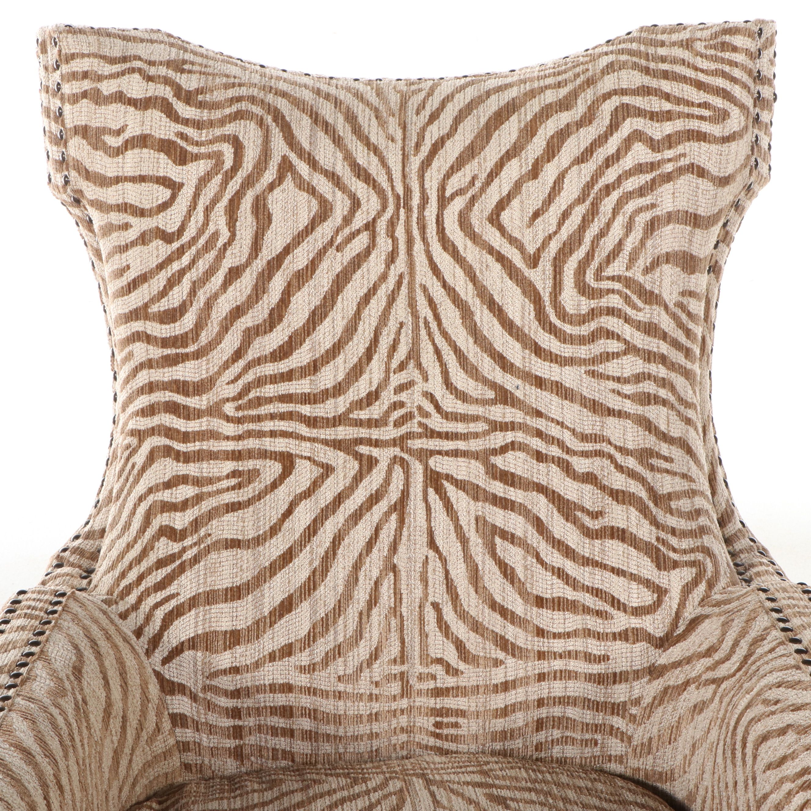 Pair of Uttermost "Kiango Animal" Print Armchairs