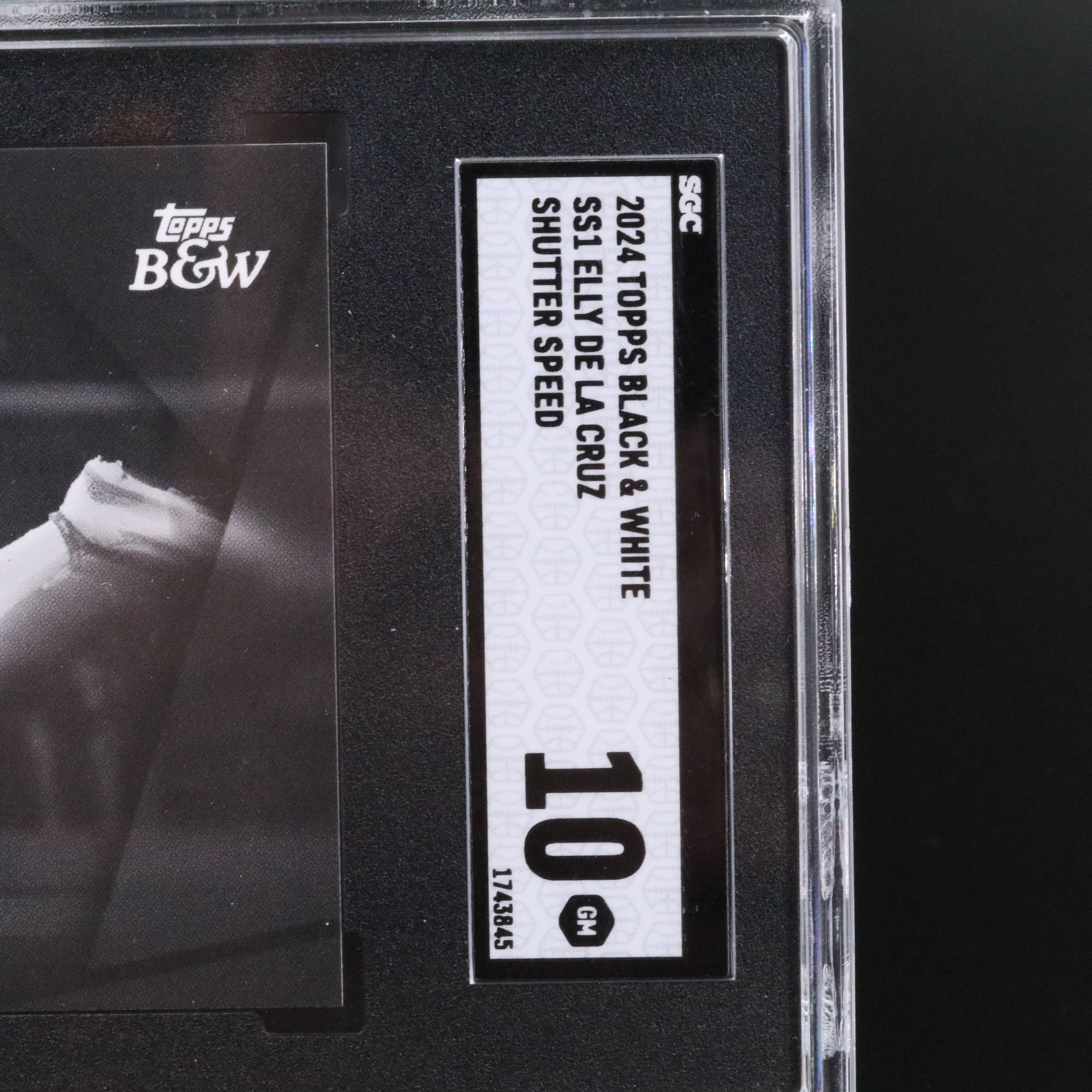 2024 Topps Black & White Elly De La Cruz Shutter Speed Rookie Card Graded SGC 10