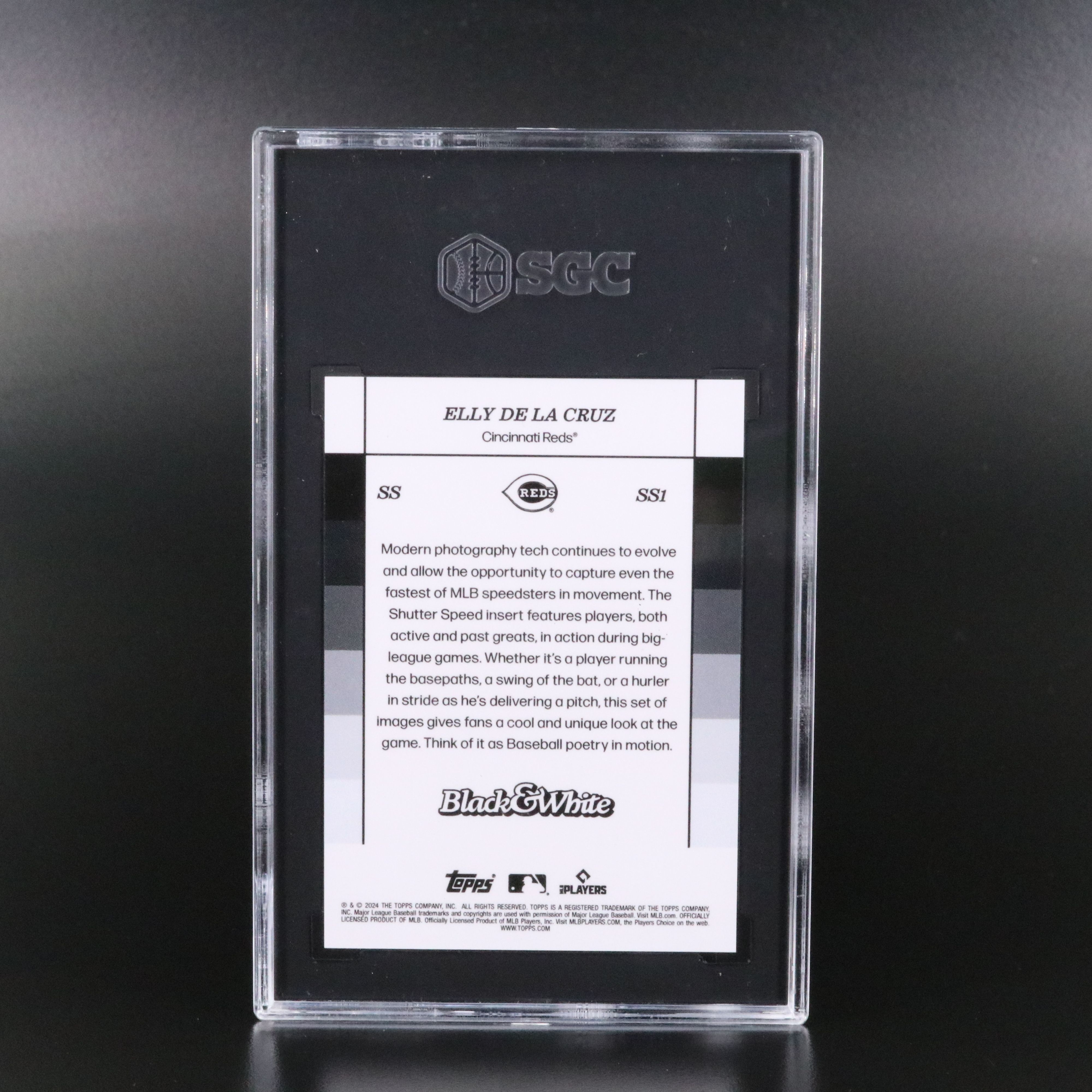 2024 Topps Black & White Elly De La Cruz Shutter Speed Rookie Card Graded SGC 10