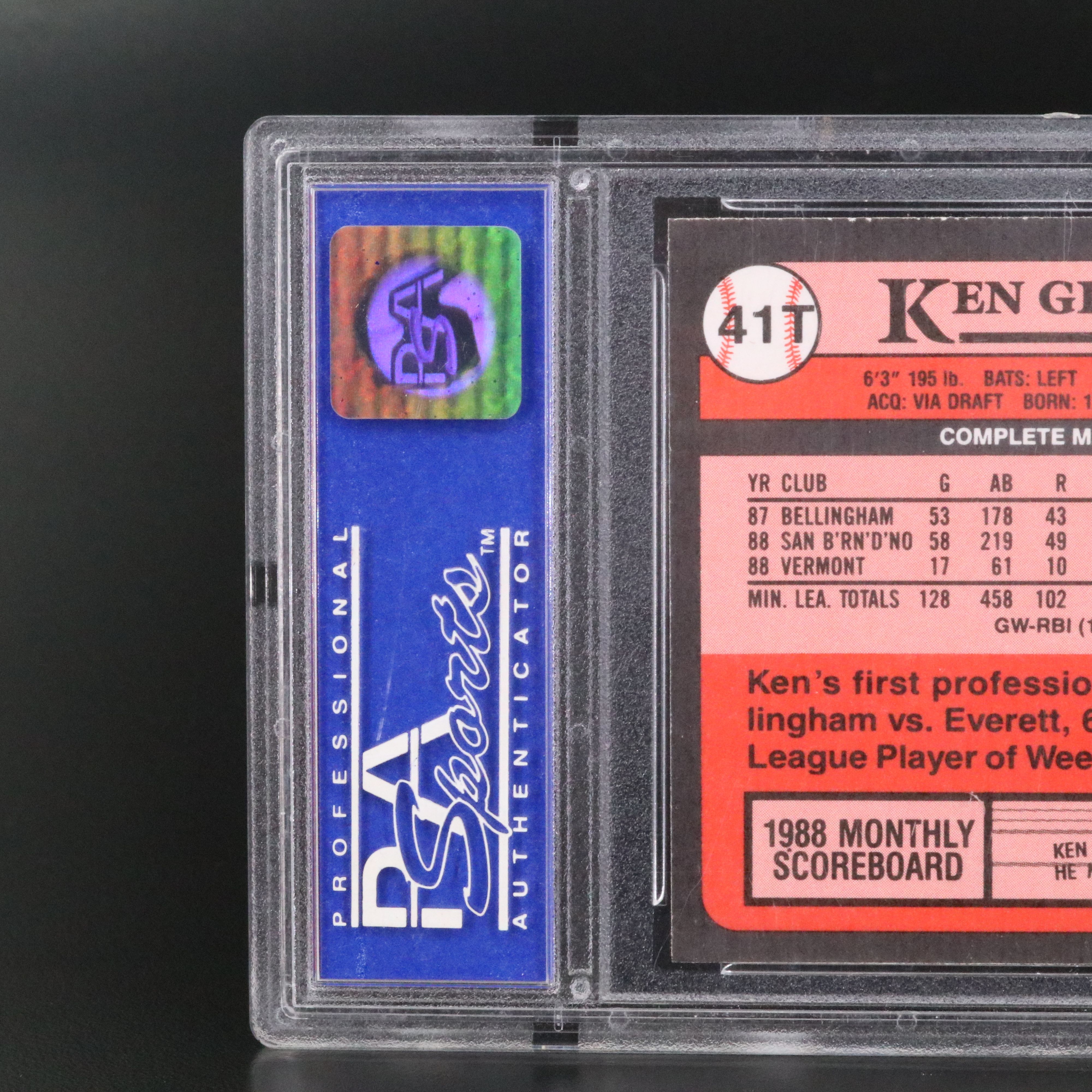 1989 Topps Traded Ken Griffey Jr. Rookie Baseball Card Graded PSA 9