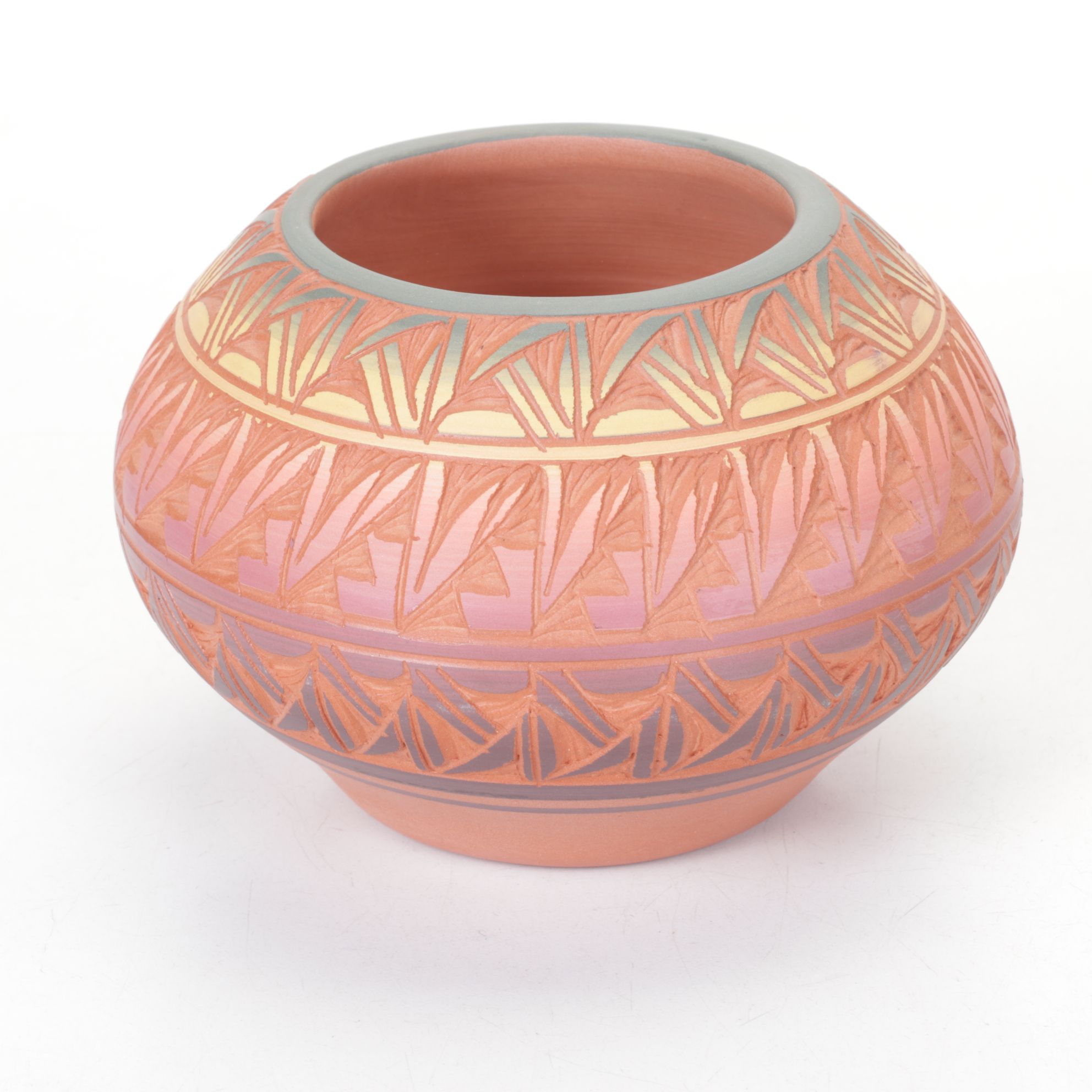 Mesa Verde Navajo Red Earth Pottery Signed Vases