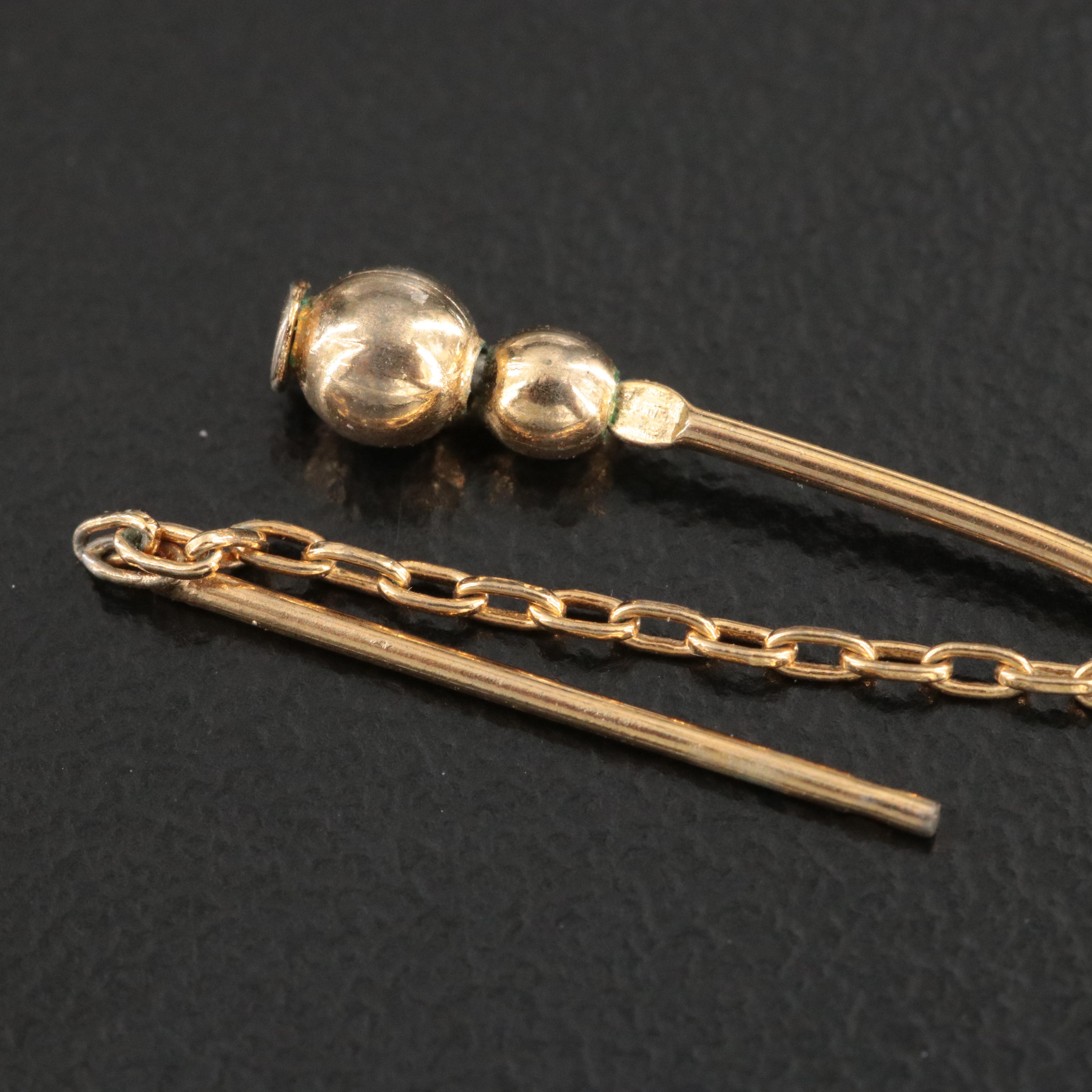 Bar and Bead Threader Earrings