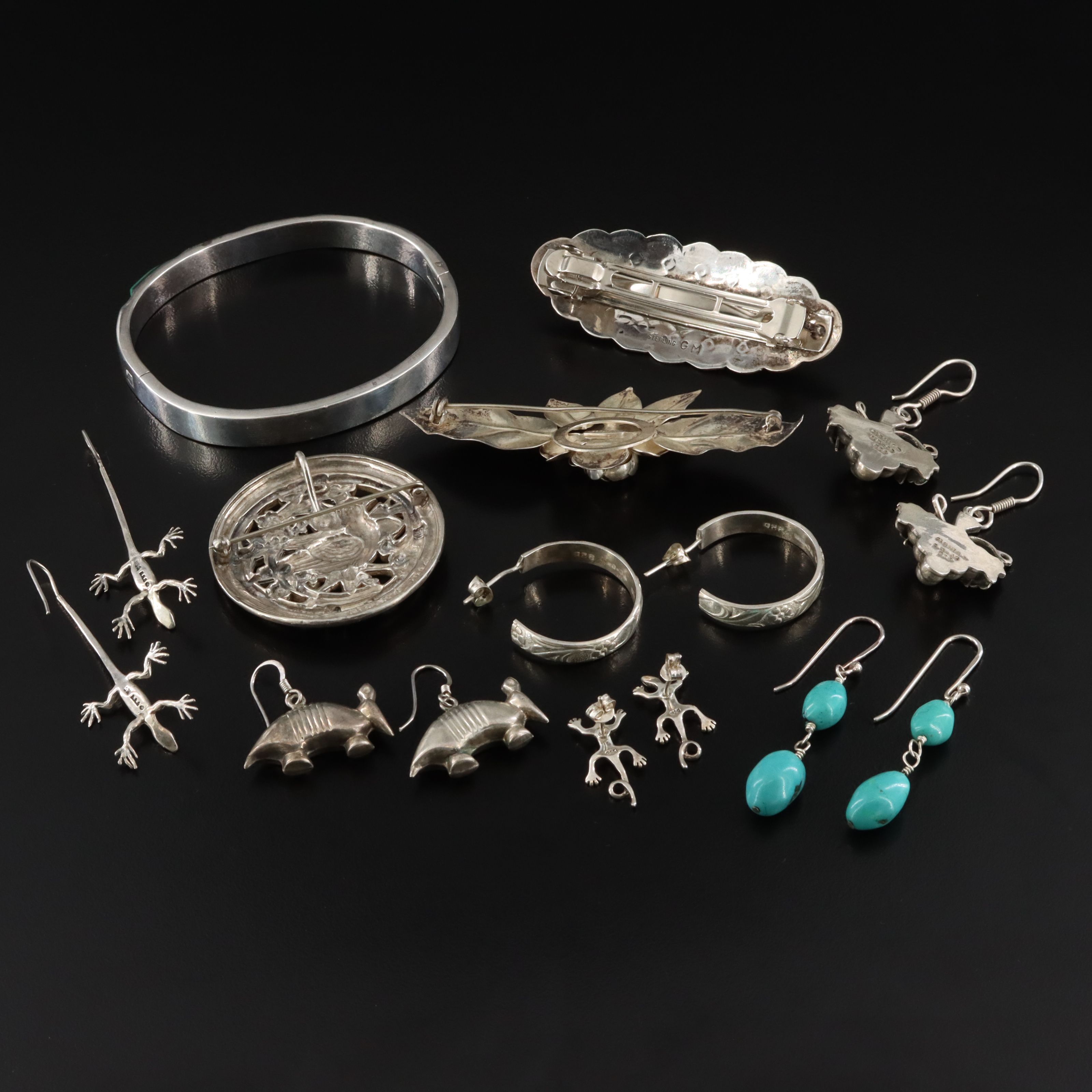 Collection of Sterling Jewelry and Hair Clip