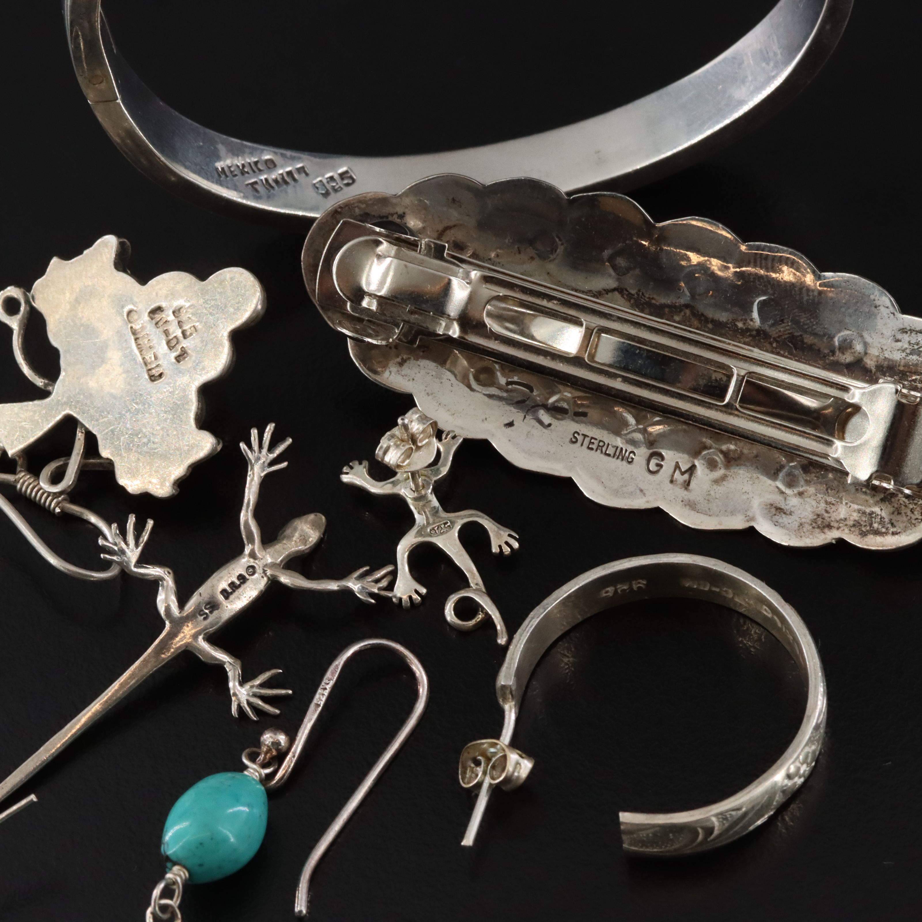 Collection of Sterling Jewelry and Hair Clip