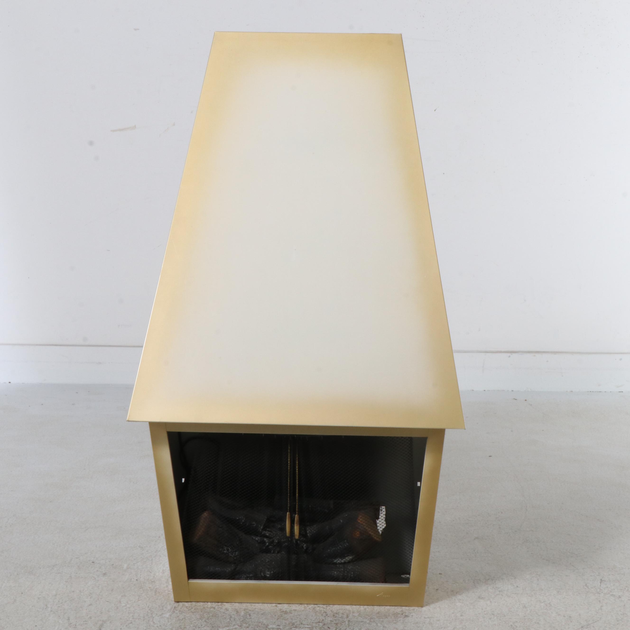 Mid Century Modern Electric Fireplace, Mid to Late 20th Century