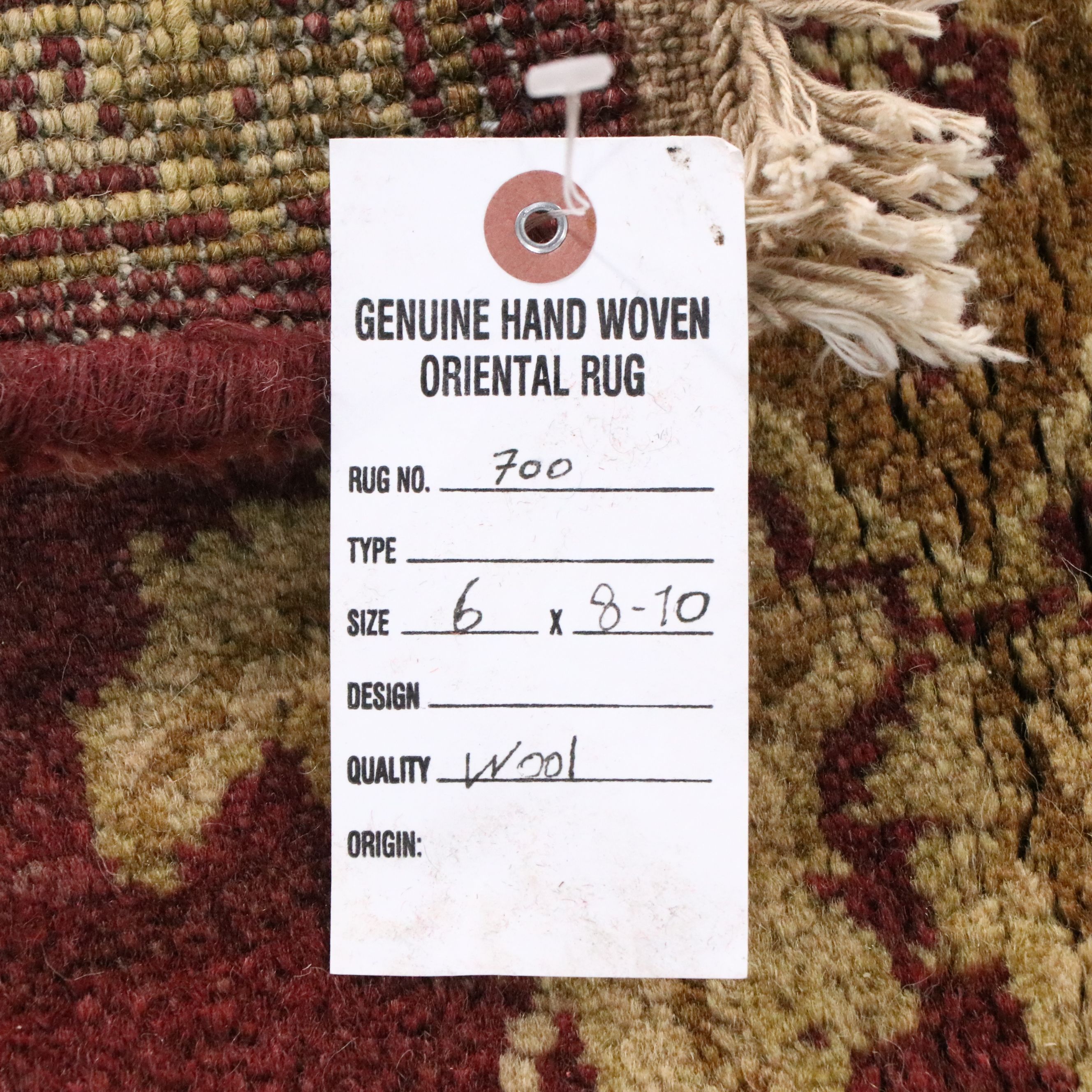 5'11 x 9'1 Hand-Knotted Indian Agra Area Rug