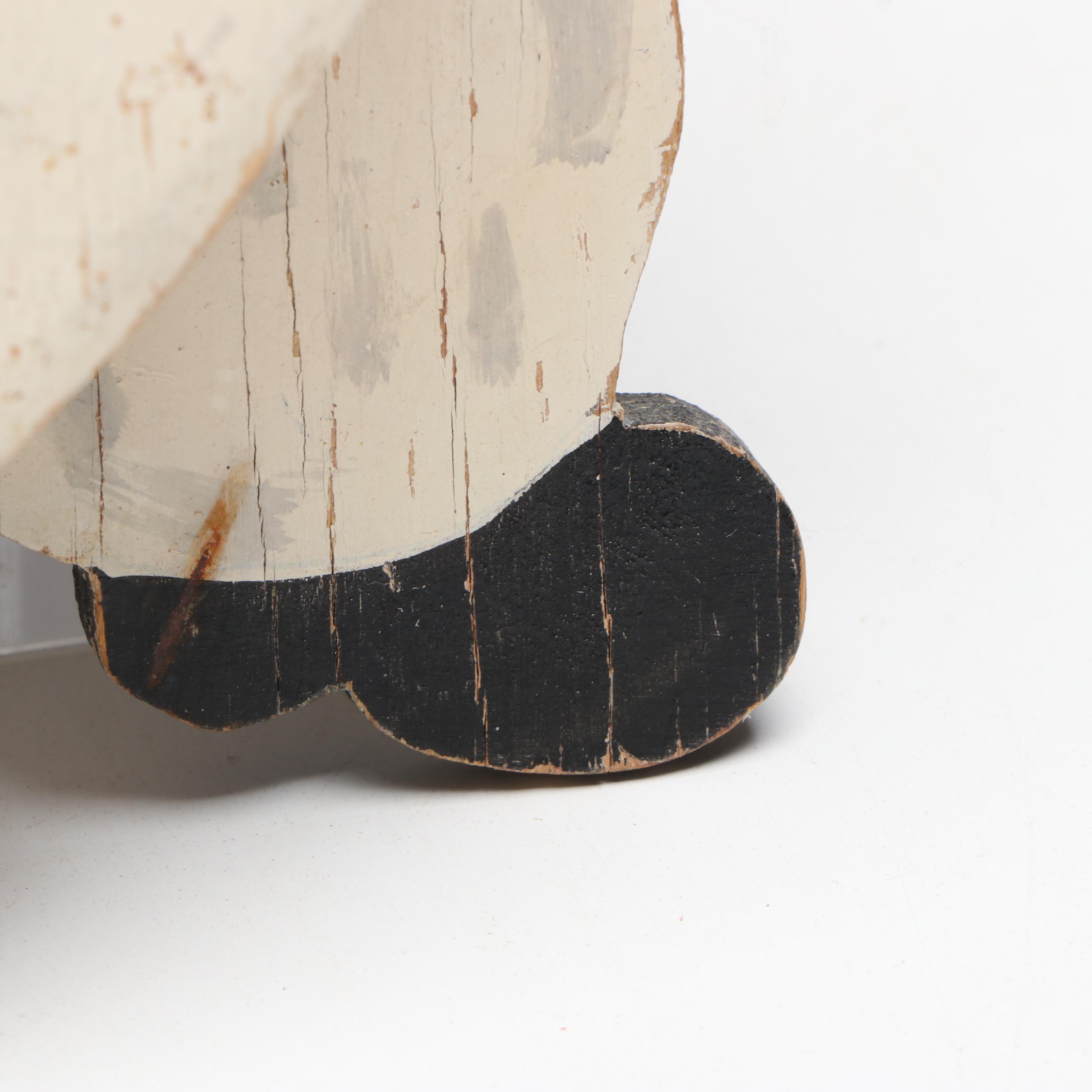 Vintage Painted Wood Figural Chef Knife Holder