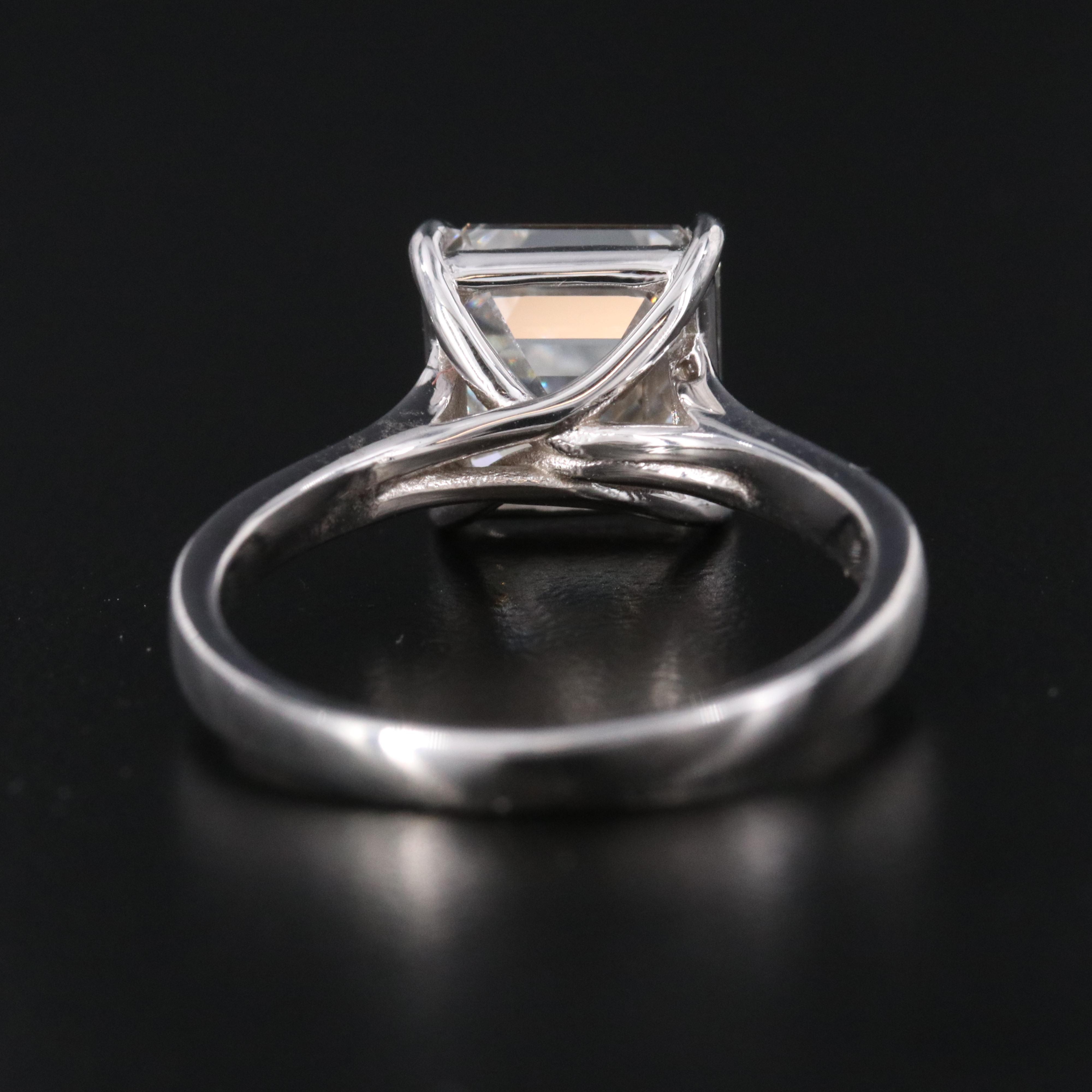 18K 4.09 CT Lab Grown Diamond Solitaire Ring with IGI Report