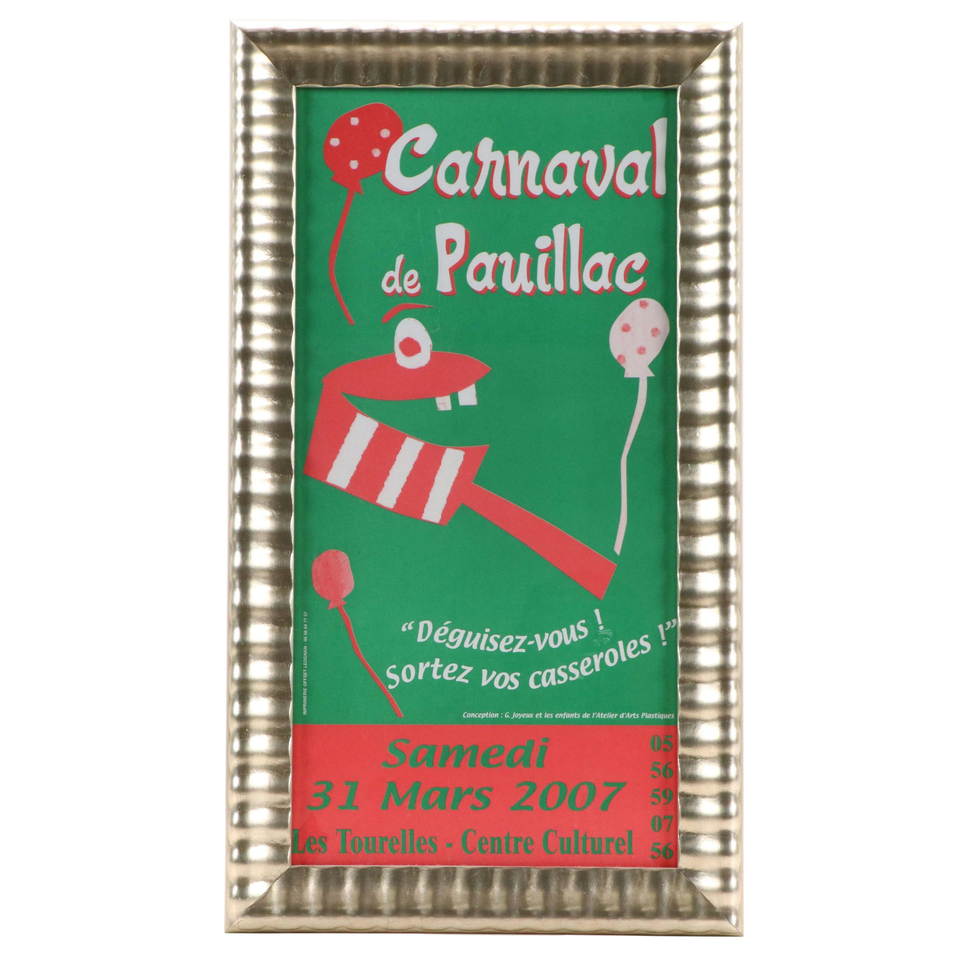 Serigraph Poster "Cannaval de Pauillac," 2007