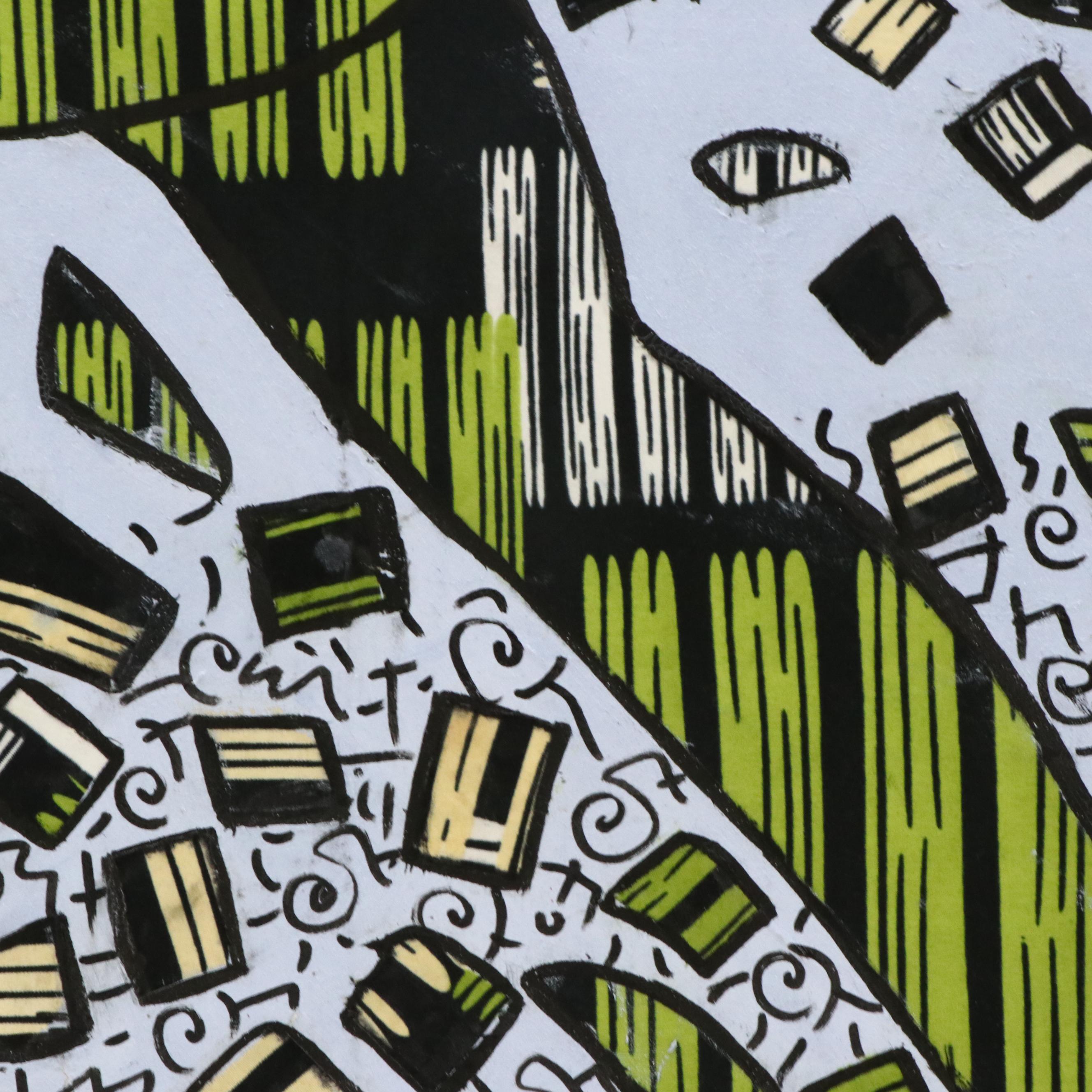 Lanre Buraimoh Mixed Media Collage "Burden of a Man," 2025