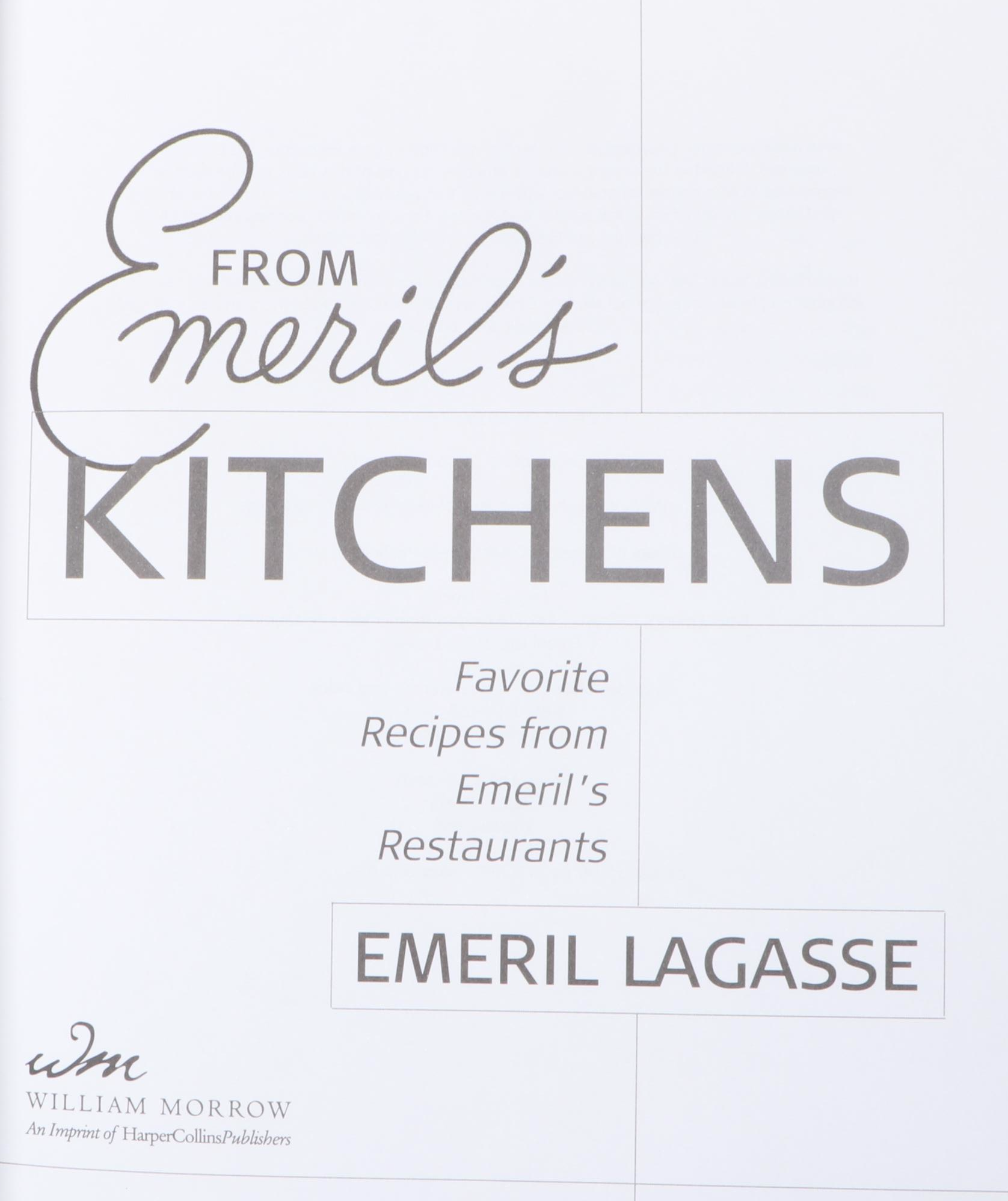 Signed First Edition "From Emeril's Kitchens" by Emeril Lagasse, 2003