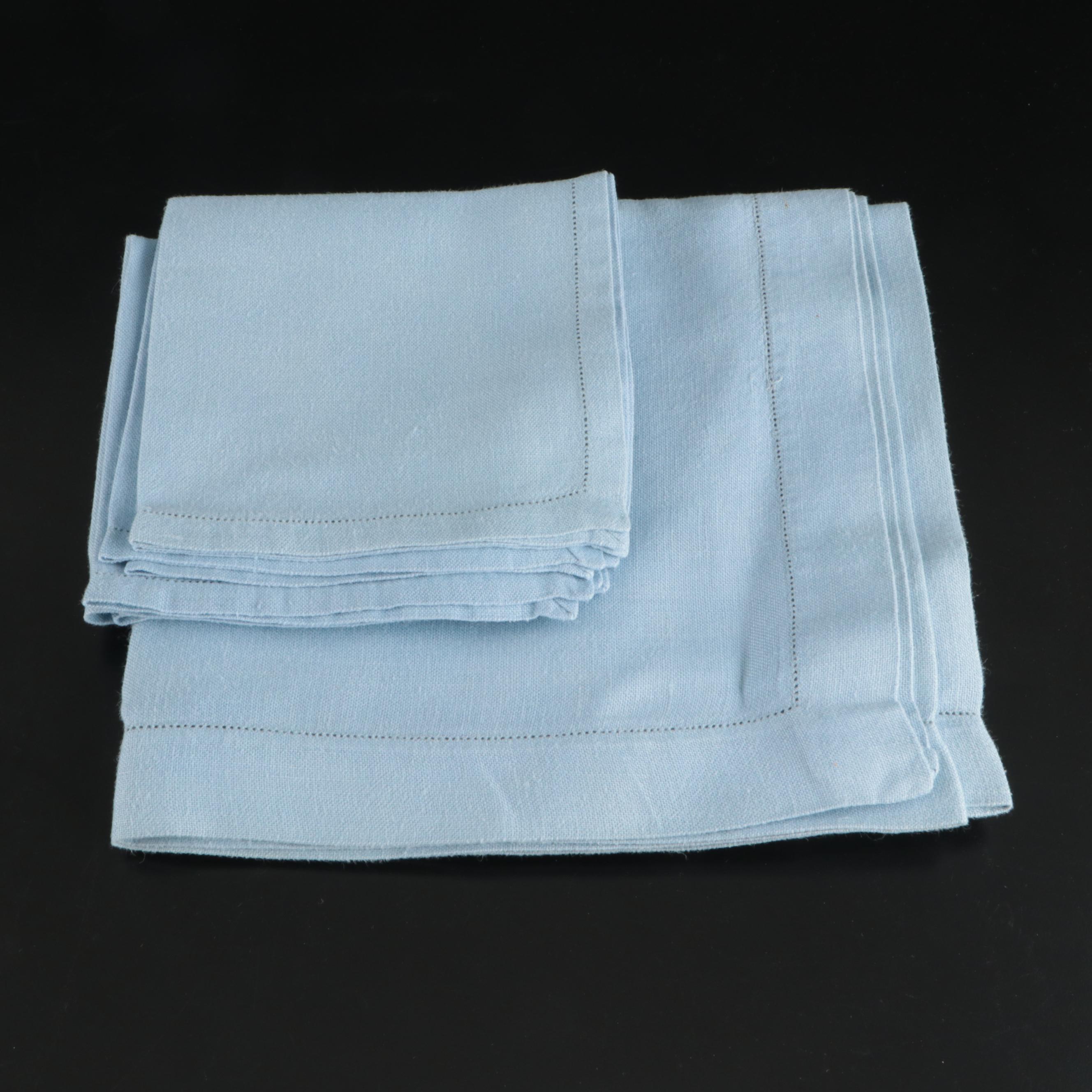 Vintage Lace Paneled Tablecloth with Embroidered and Other Table Linens