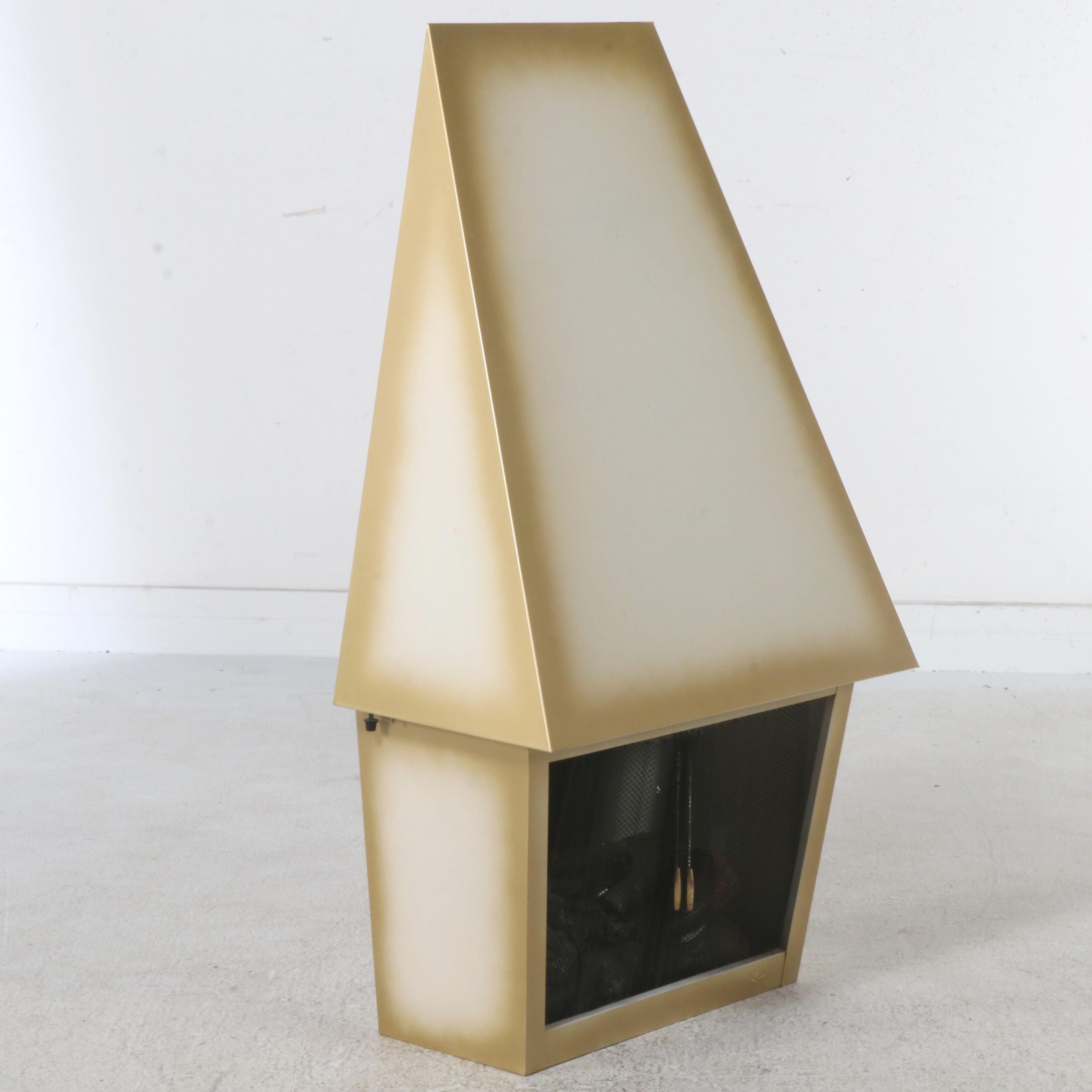 Mid Century Modern Electric Fireplace, Mid to Late 20th Century