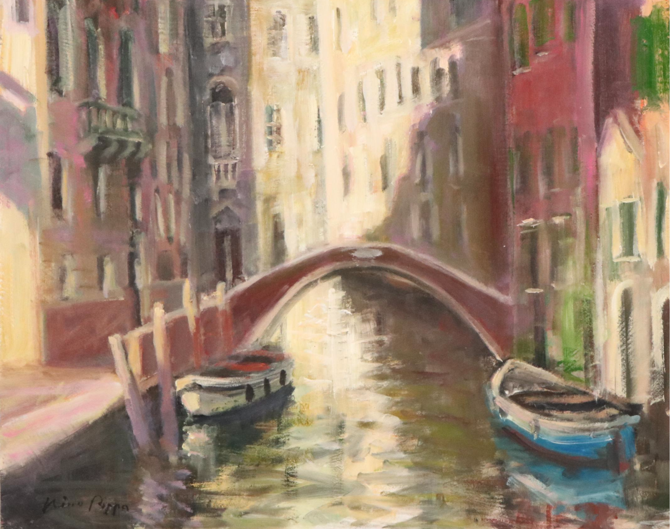 Nino Pippa Oil Painting "Venice - Side Canal"