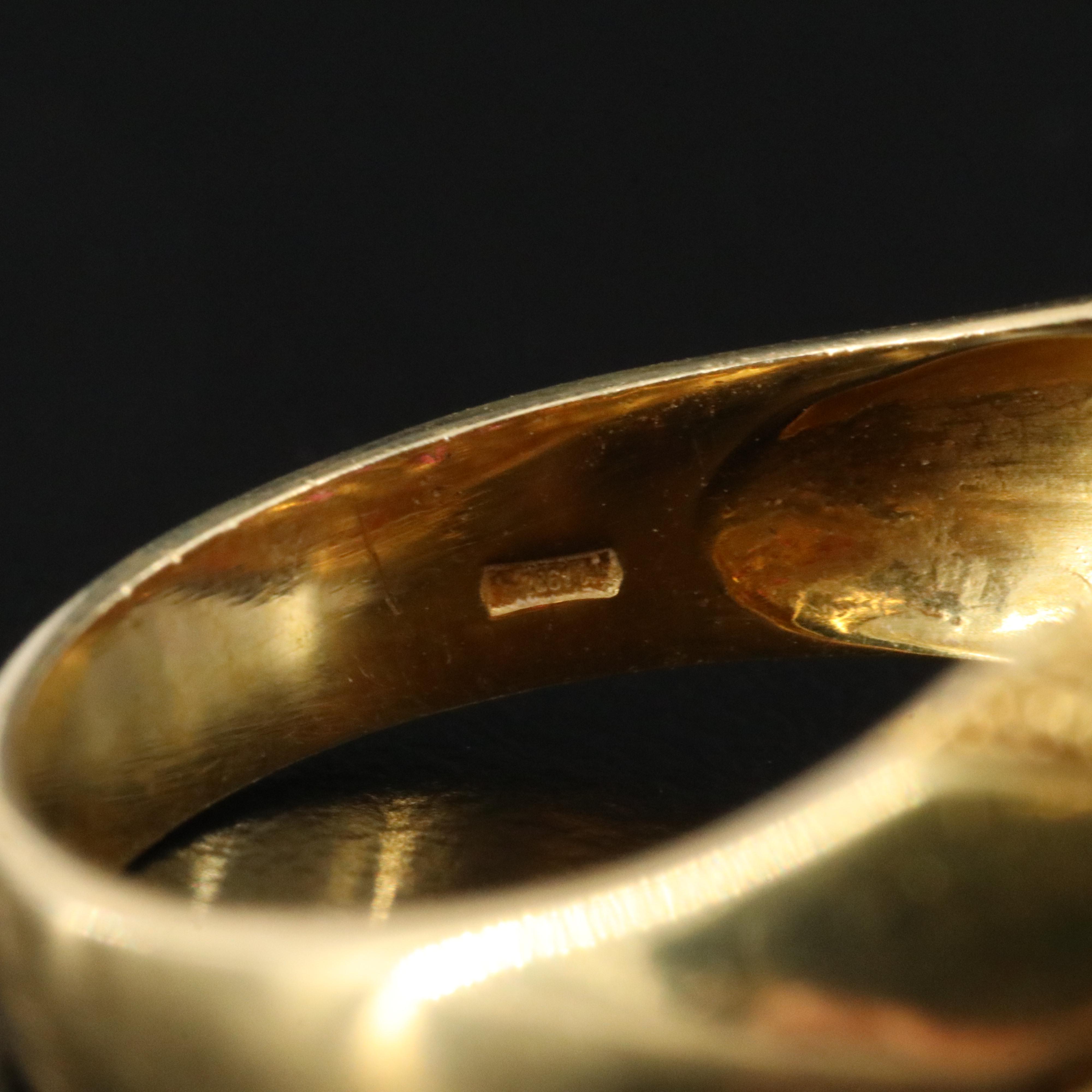 18K Ruby Braided Rope Dome Ring