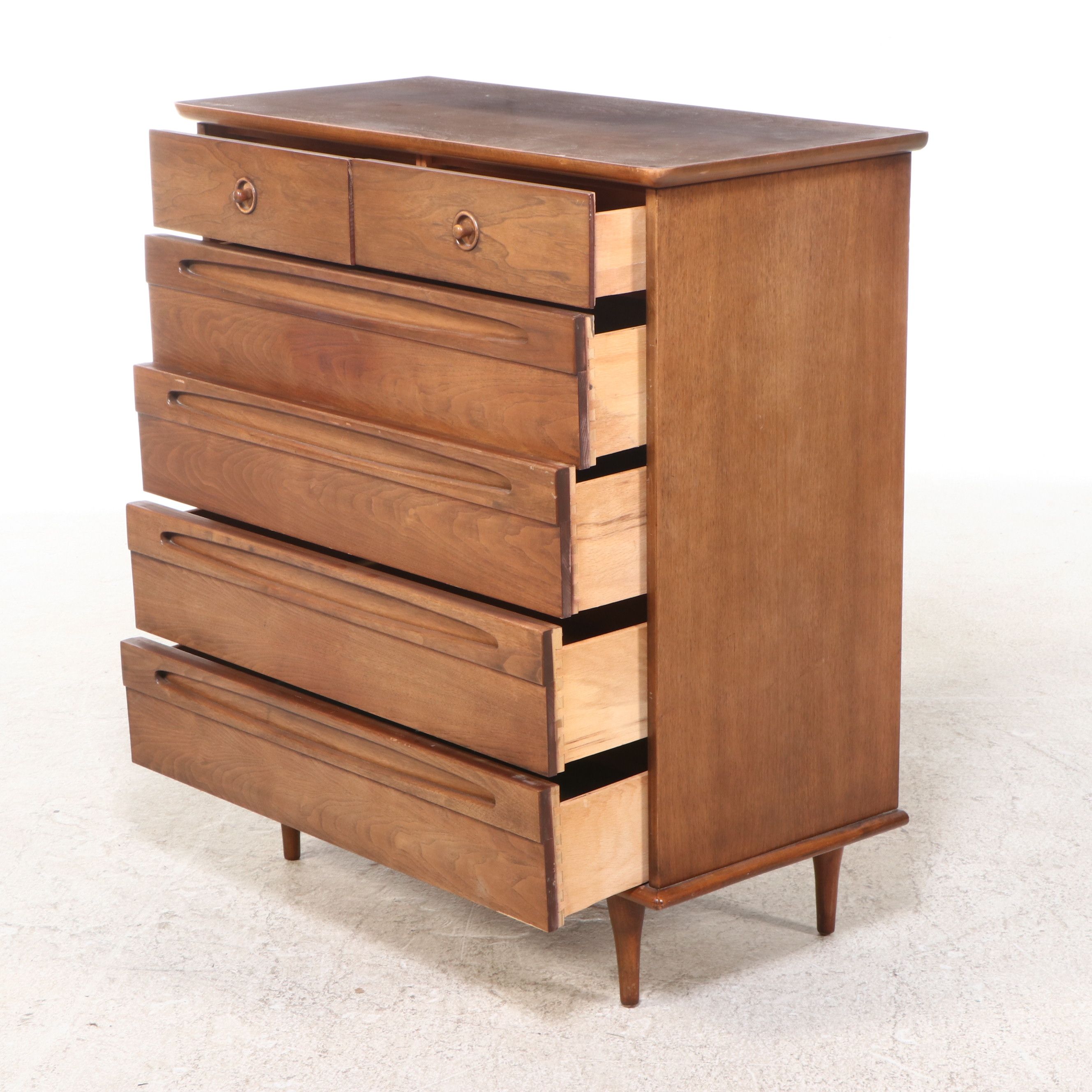 American of Martinsville Mid Century Modern Walnut Chest of Drawers