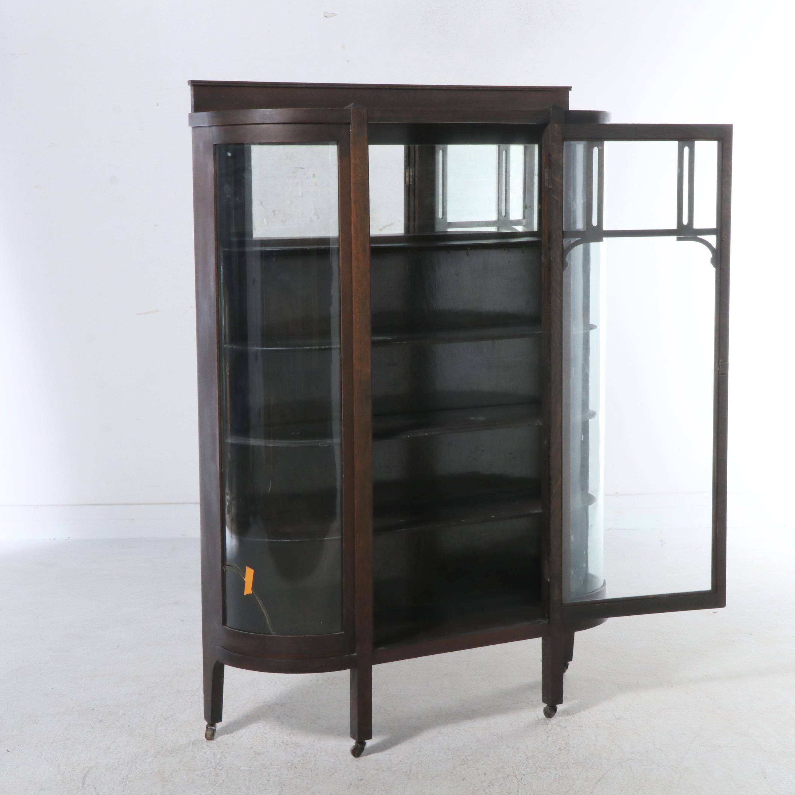 Arts & Crafts Oak China Cabinet