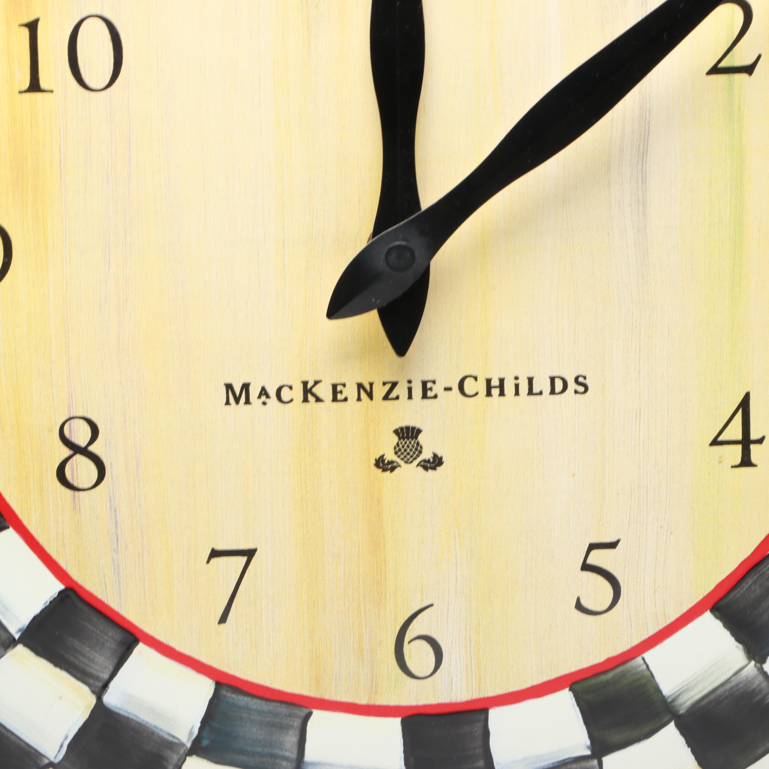 MacKenzie-Childs "Courtly Check" Wall Clock