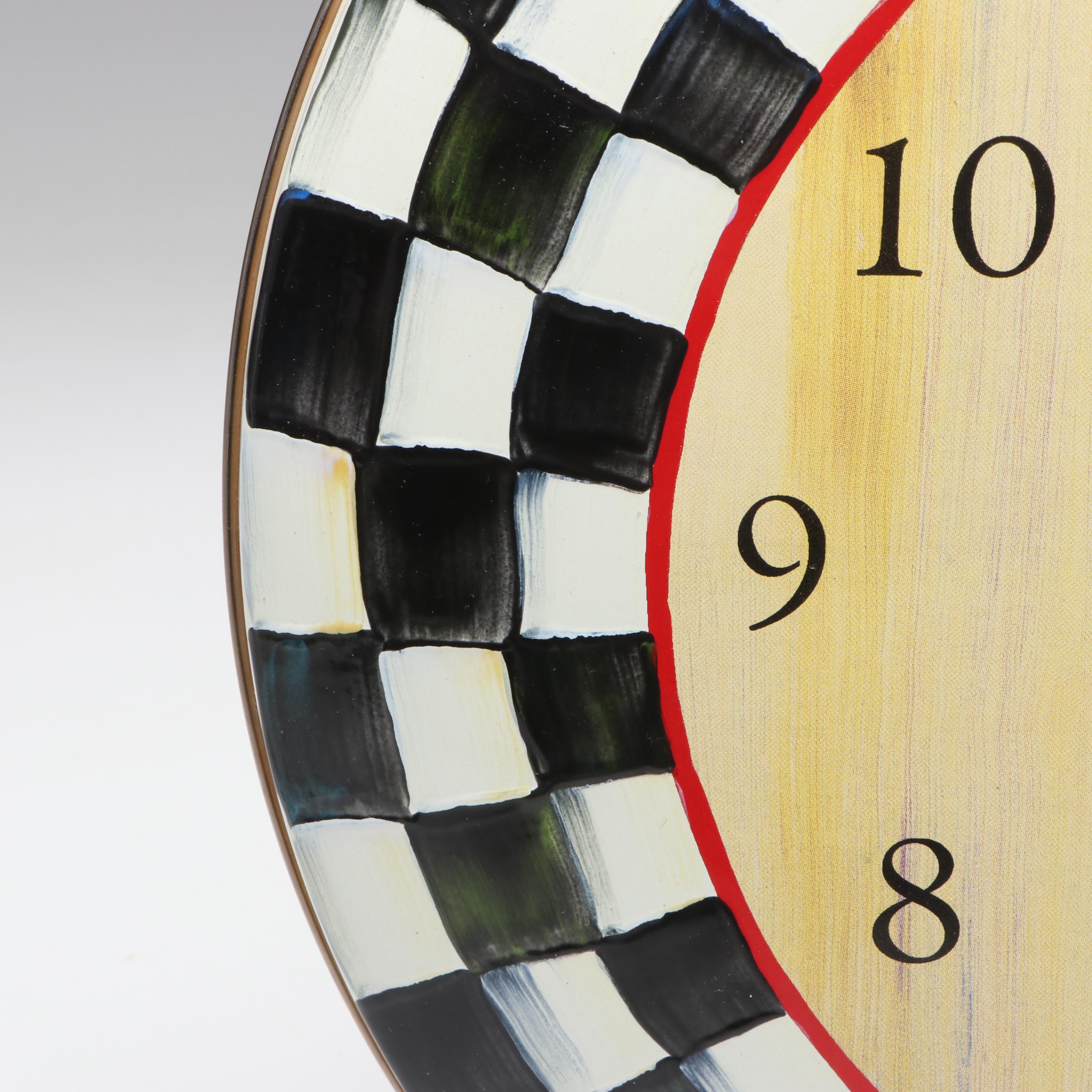 MacKenzie-Childs "Courtly Check" Wall Clock