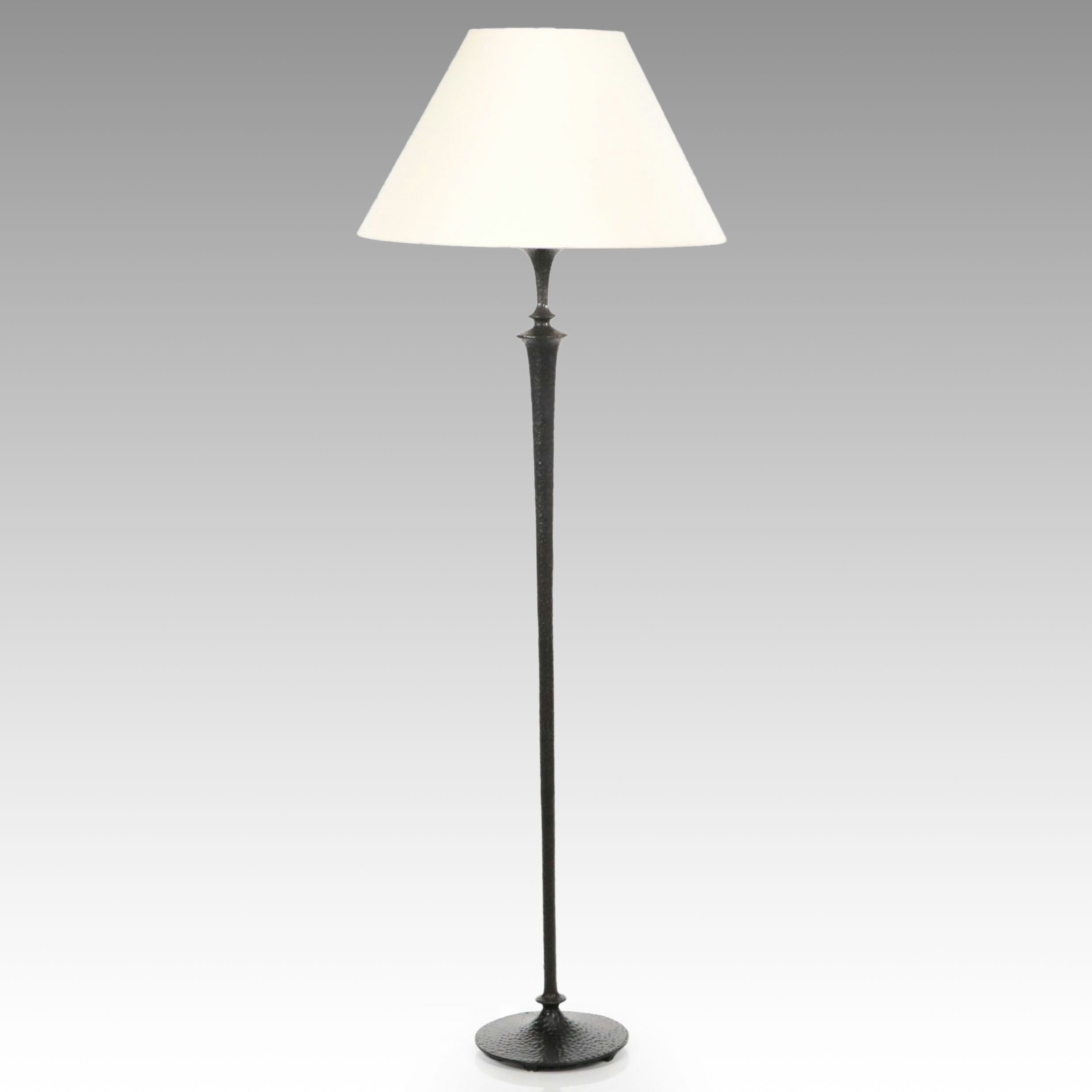 Hammered Metal Floor Lamp, Manner of Giacometti