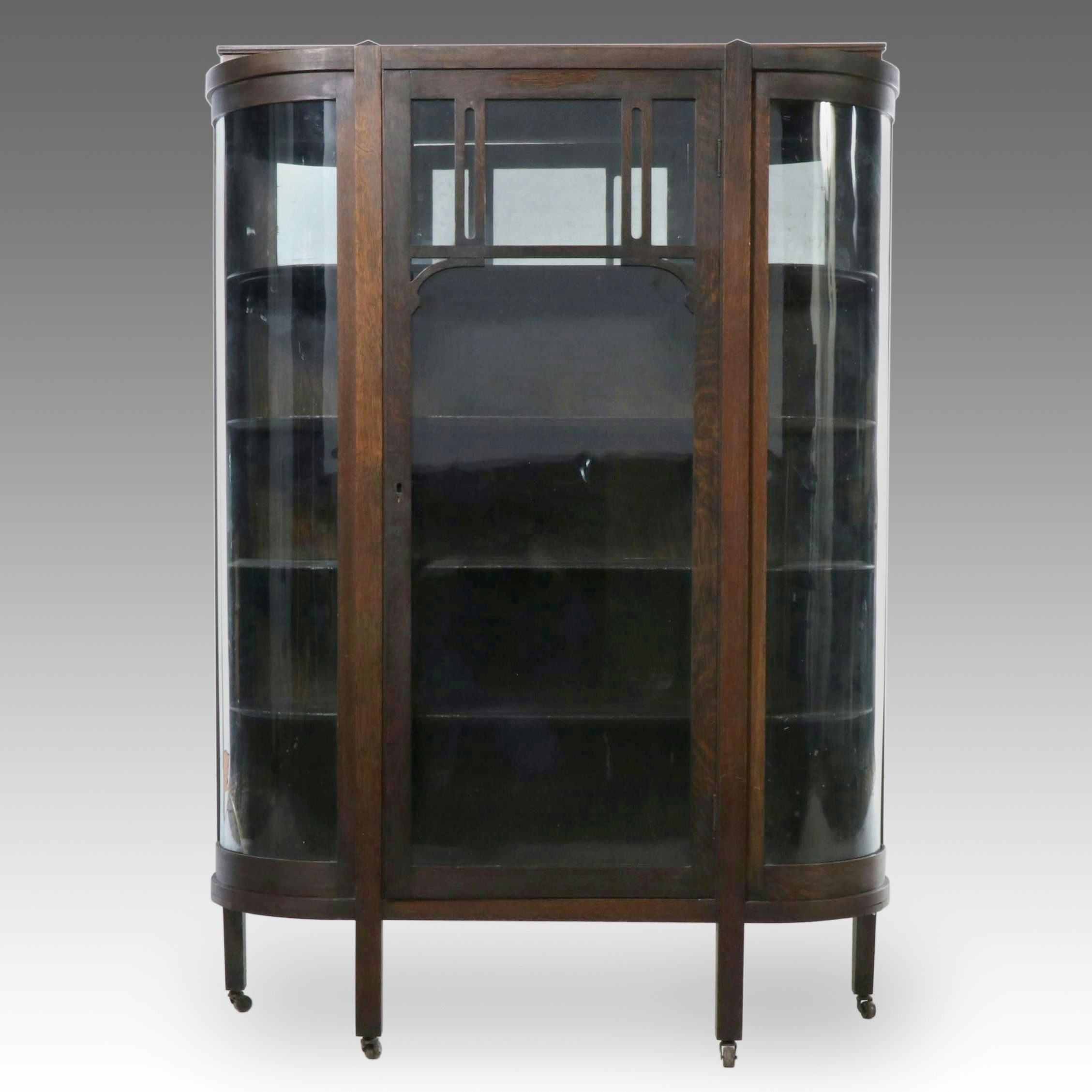 Arts & Crafts Oak China Cabinet