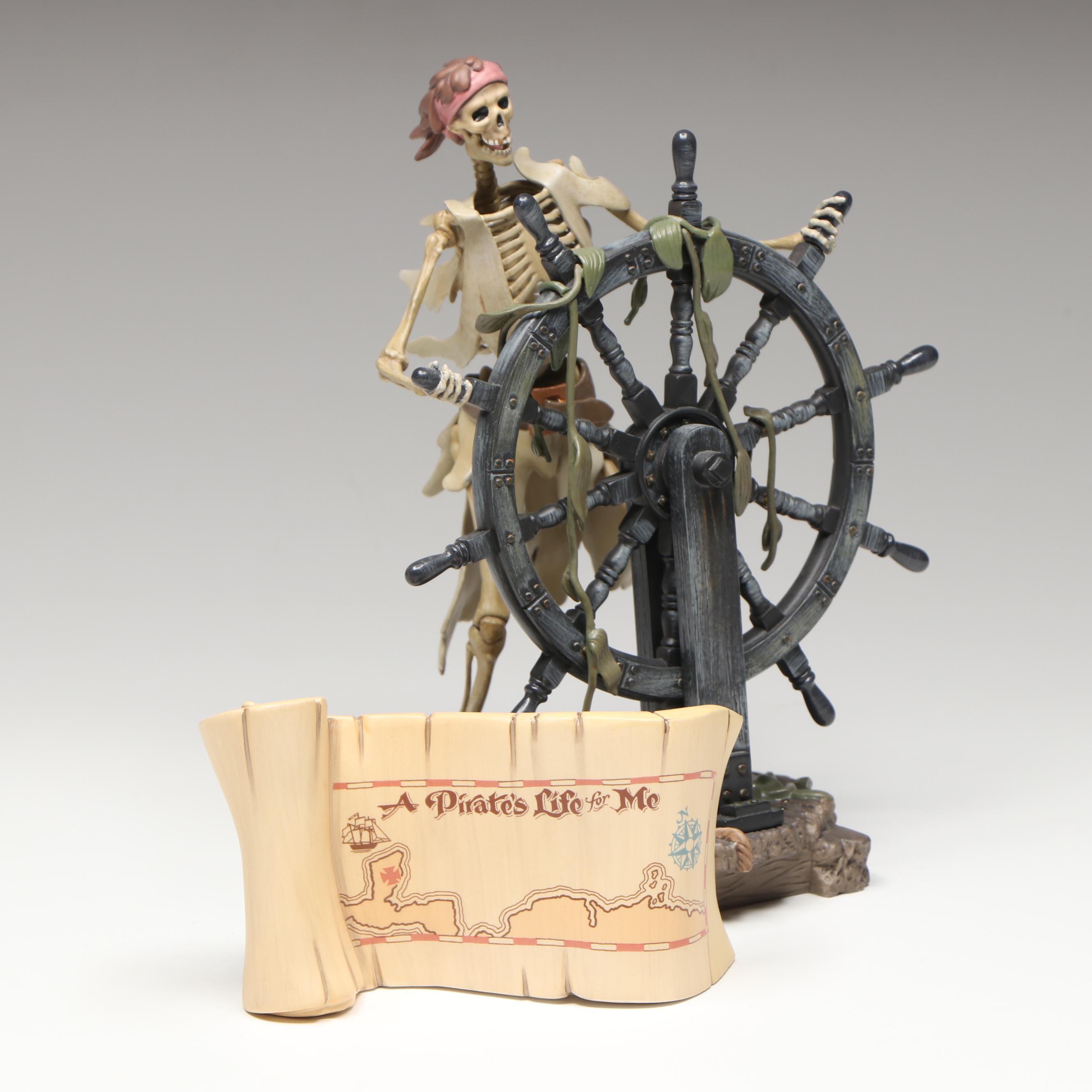 Disney Pirates of the Caribbean "It Be Too Late to Alter Course" Signed Figurine