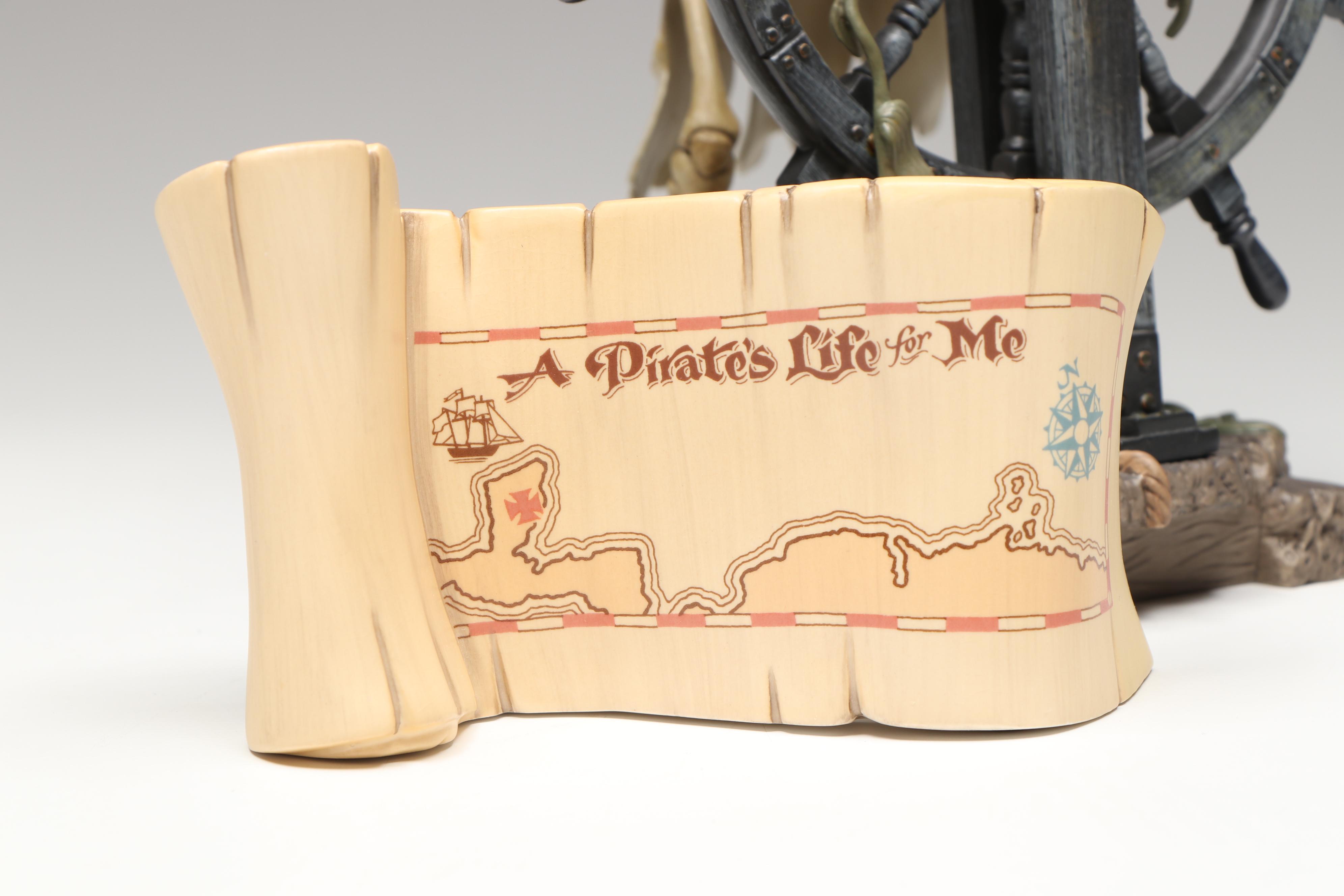 Disney Pirates of the Caribbean "It Be Too Late to Alter Course" Signed Figurine