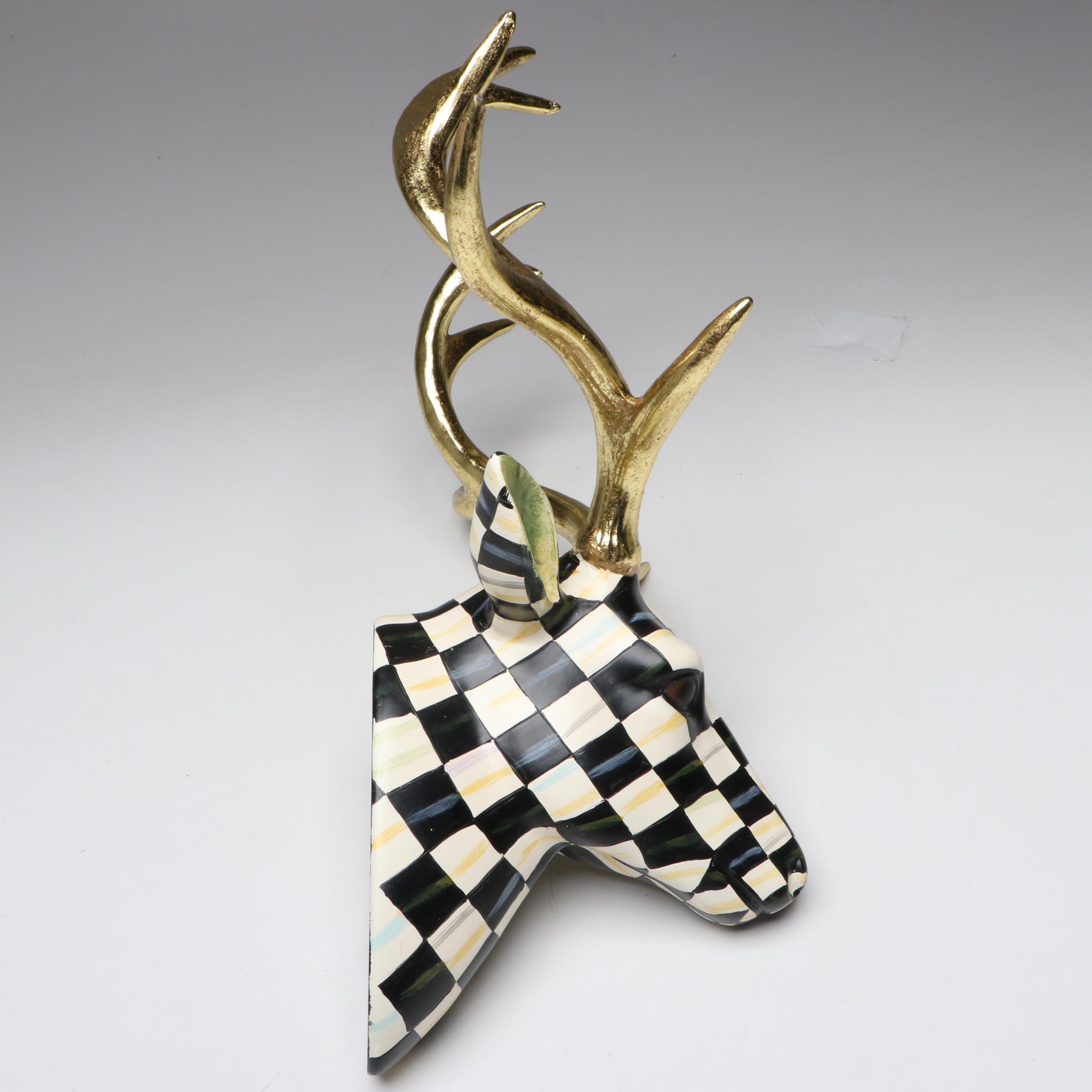 MacKenzie-Childs "Courtly Check" Stag Bust
