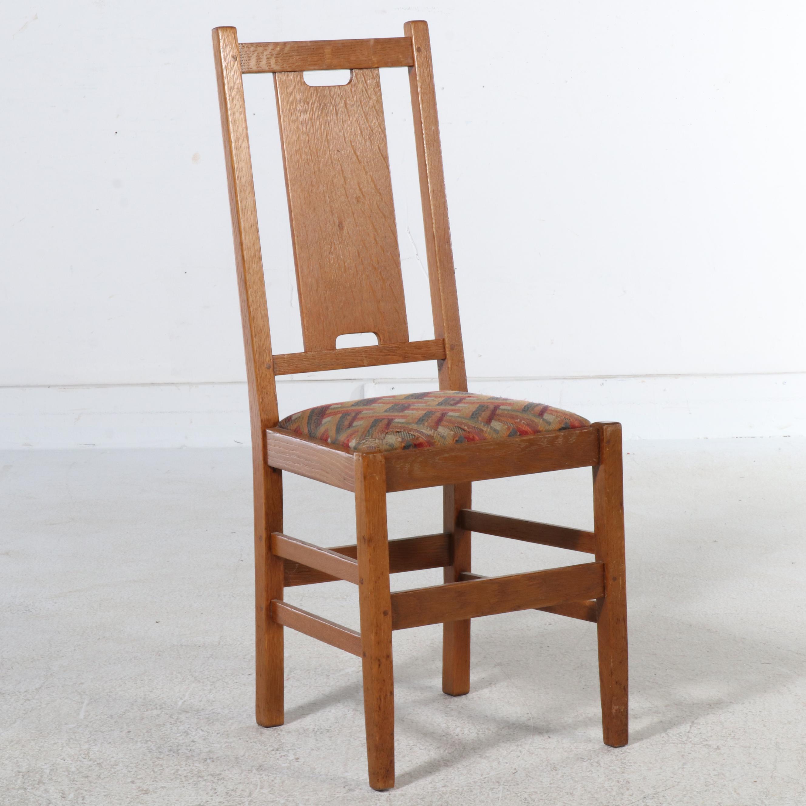 Stickley Mission Oak H-Back Side Chair, 20th Century