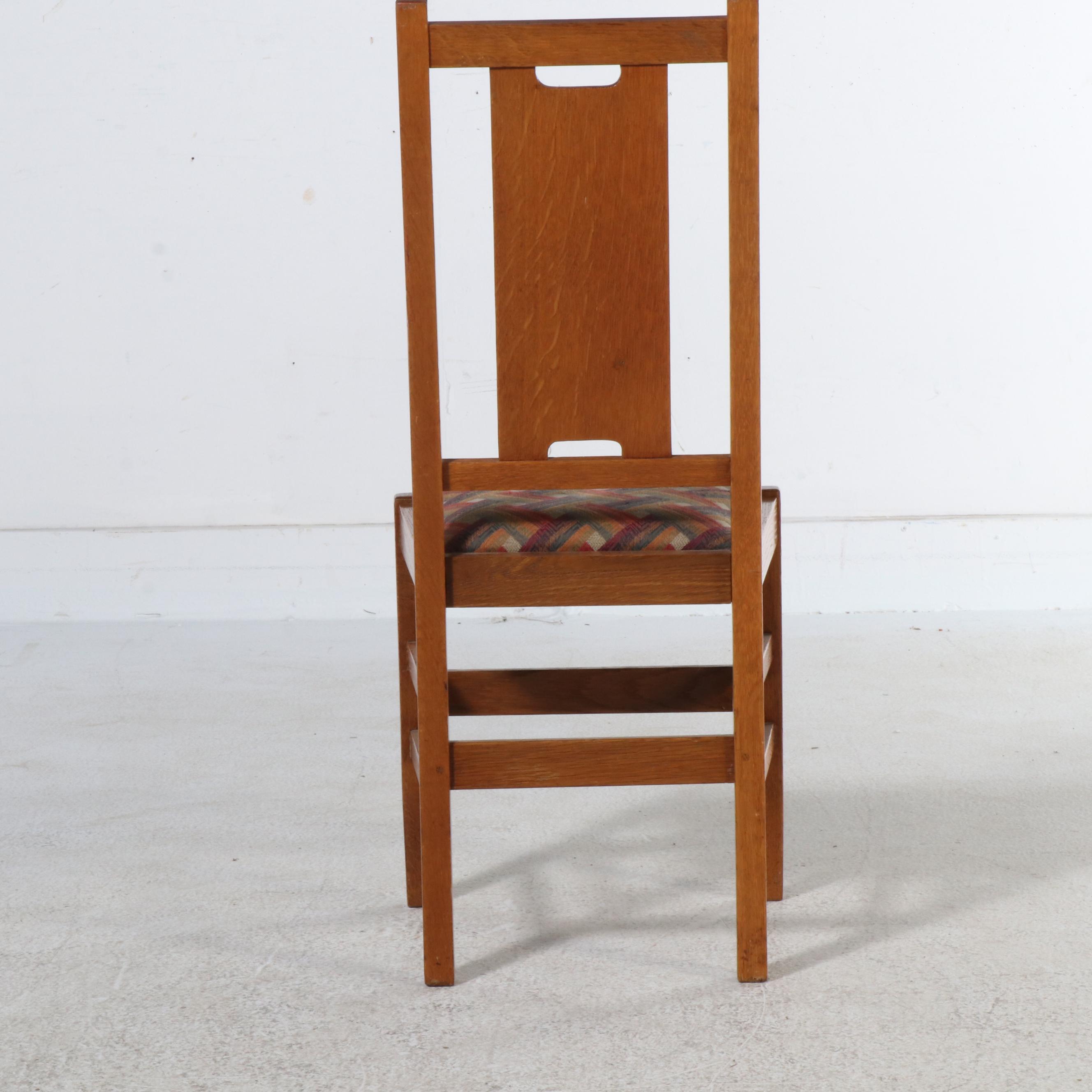 Stickley Mission Oak H-Back Side Chair, 20th Century