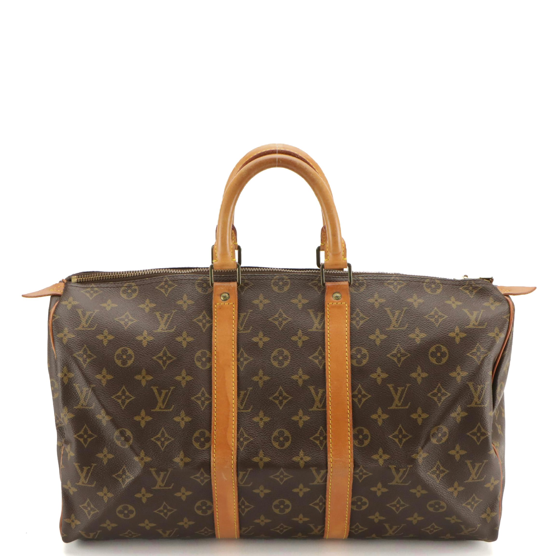Louis Vuitton Keepall 45 in Monogram Canvas and Vachetta Leather