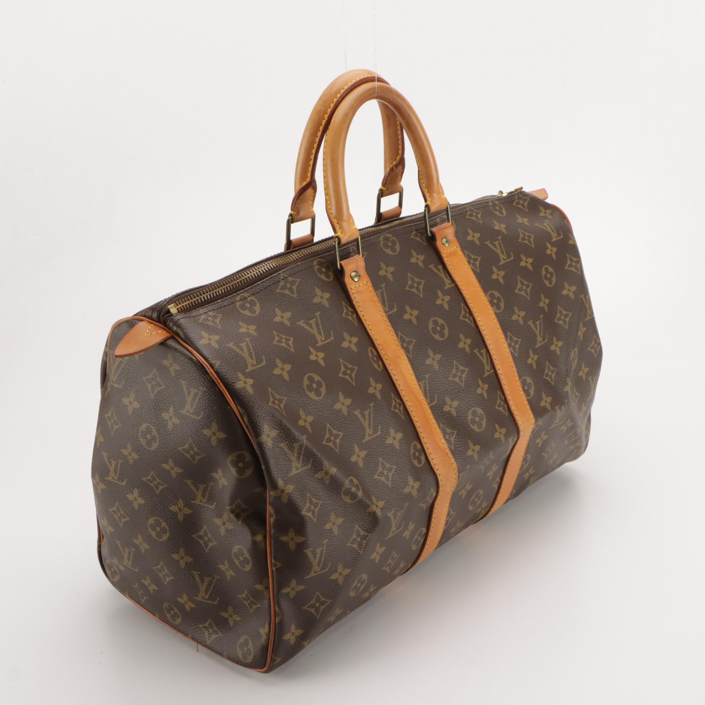 Louis Vuitton Keepall 45 in Monogram Canvas and Vachetta Leather