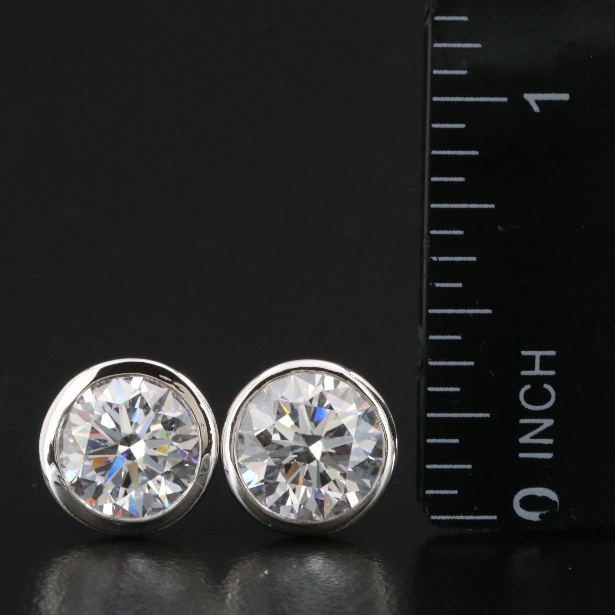 Platinum 5.23 CTW Lab Grown Diamond Solitaire Earrings with IGI Reports