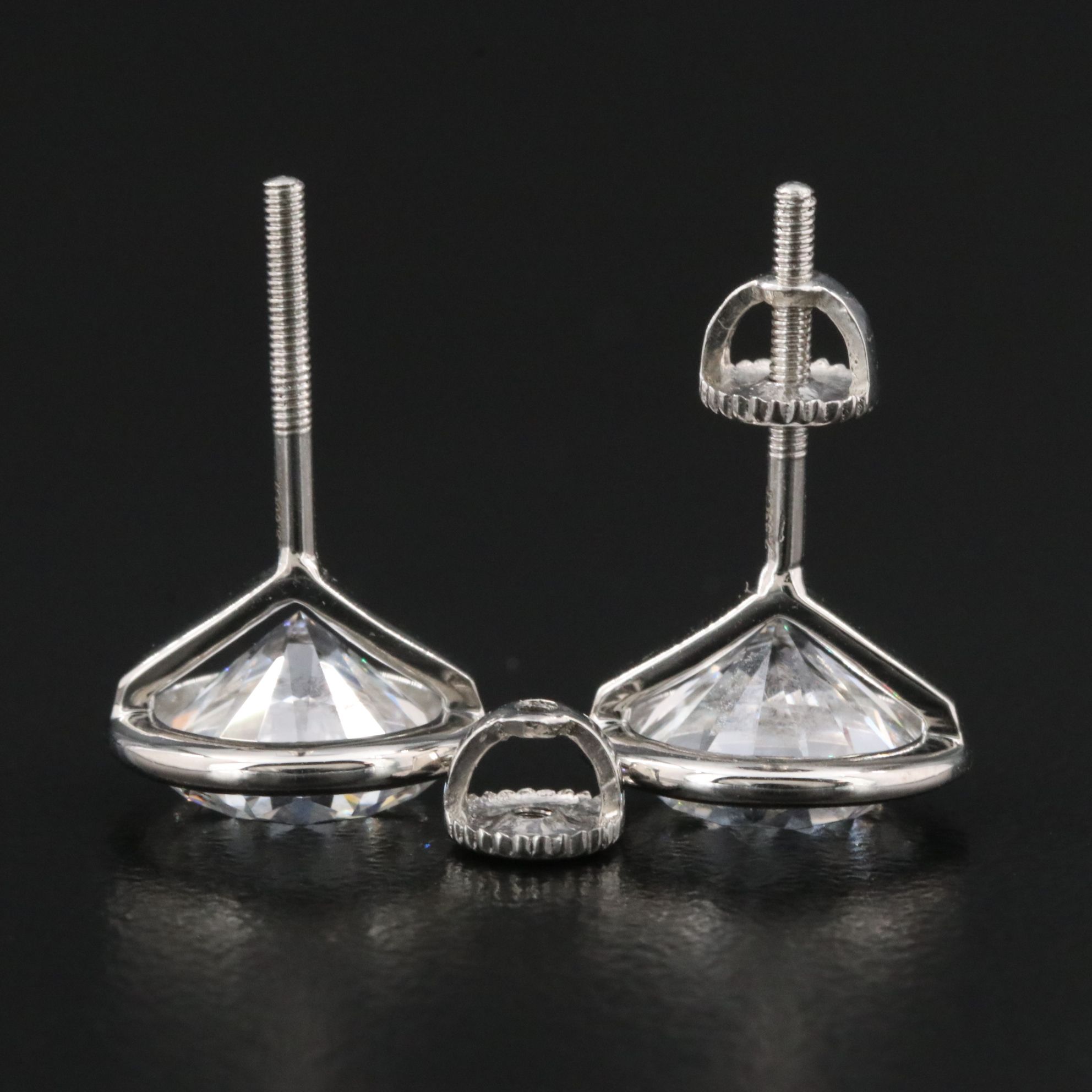 Platinum 5.23 CTW Lab Grown Diamond Solitaire Earrings with IGI Reports