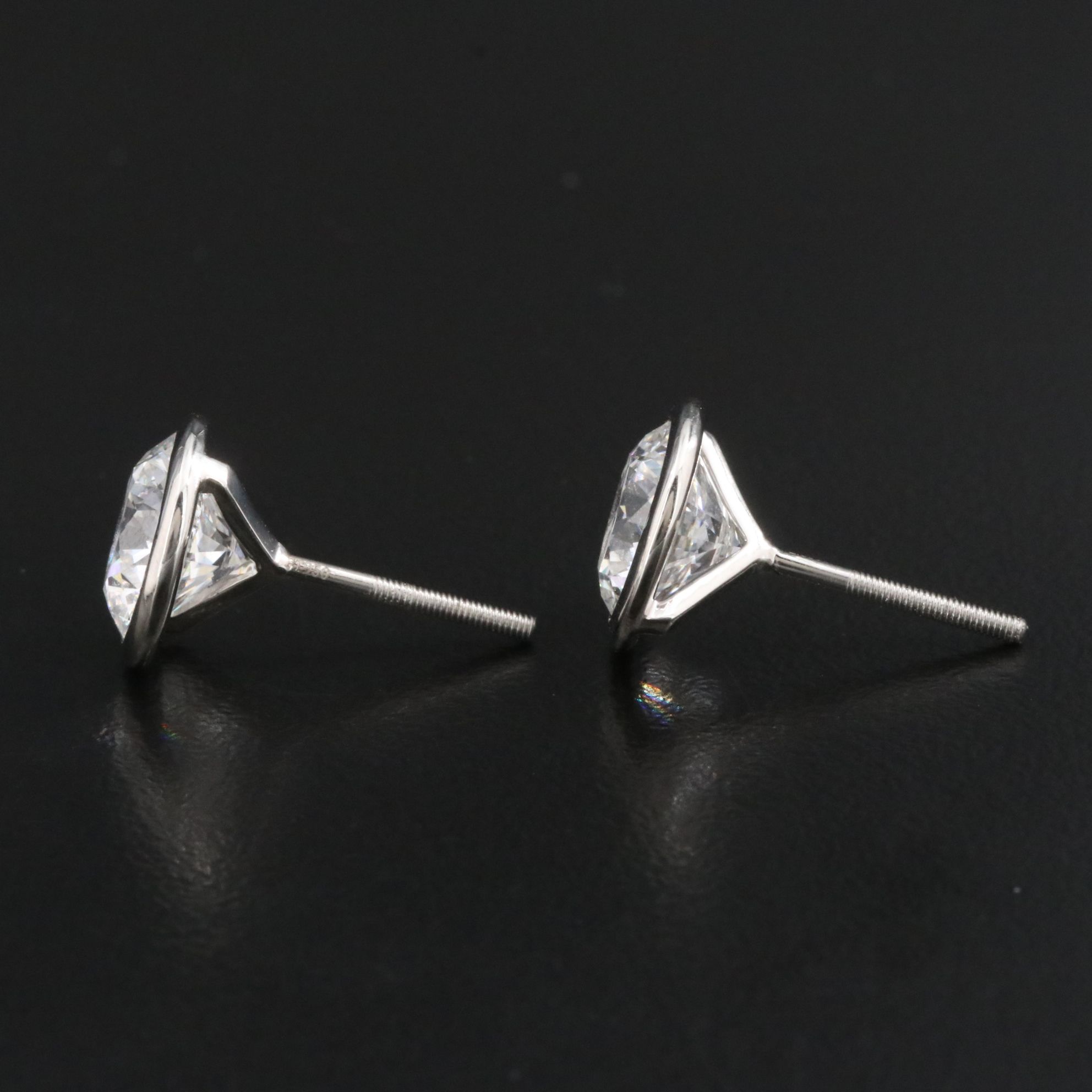 Platinum 5.23 CTW Lab Grown Diamond Solitaire Earrings with IGI Reports