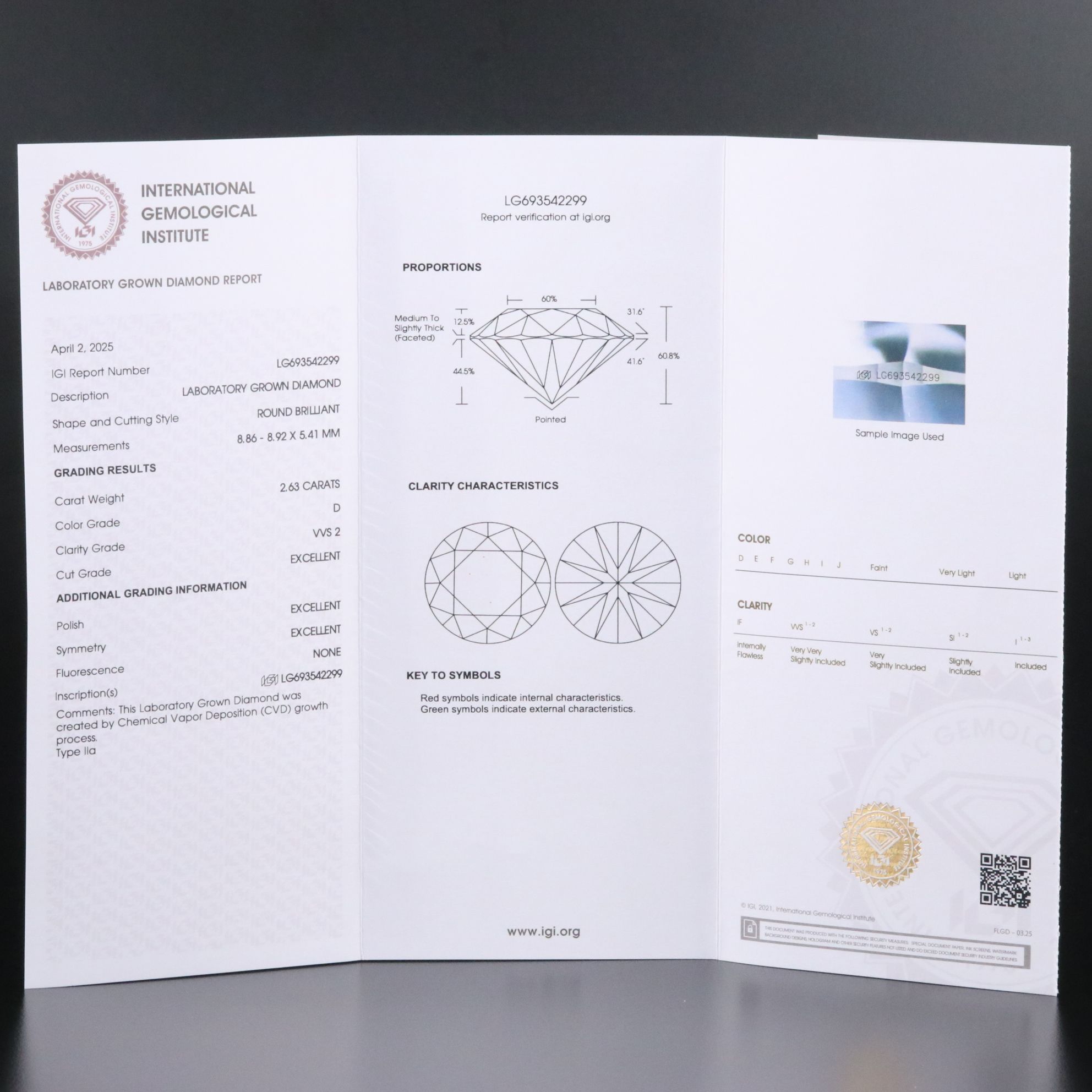 Platinum 5.23 CTW Lab Grown Diamond Solitaire Earrings with IGI Reports