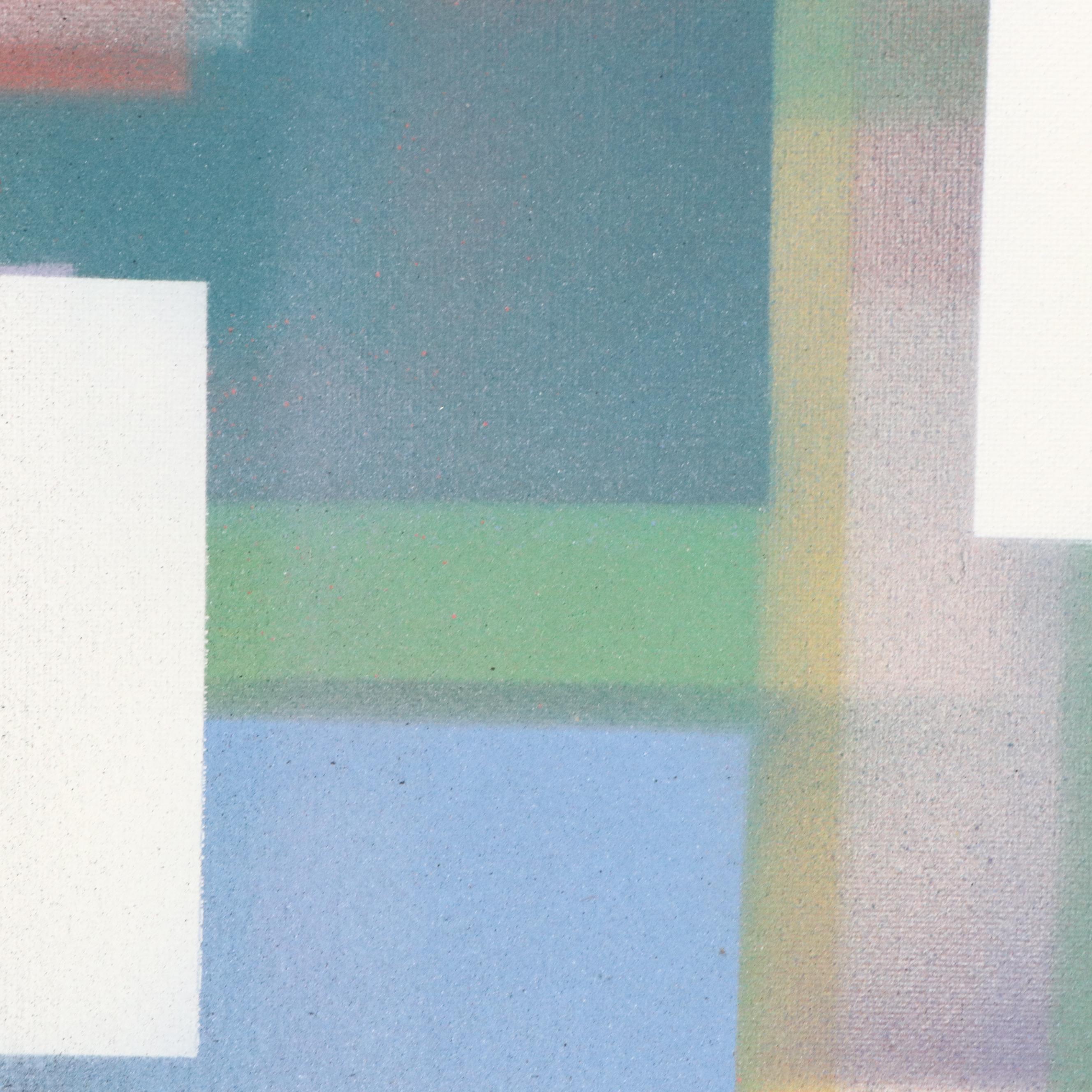 Jason Michael Durham Geometric Mixed Media Painting "Transitions," 2025