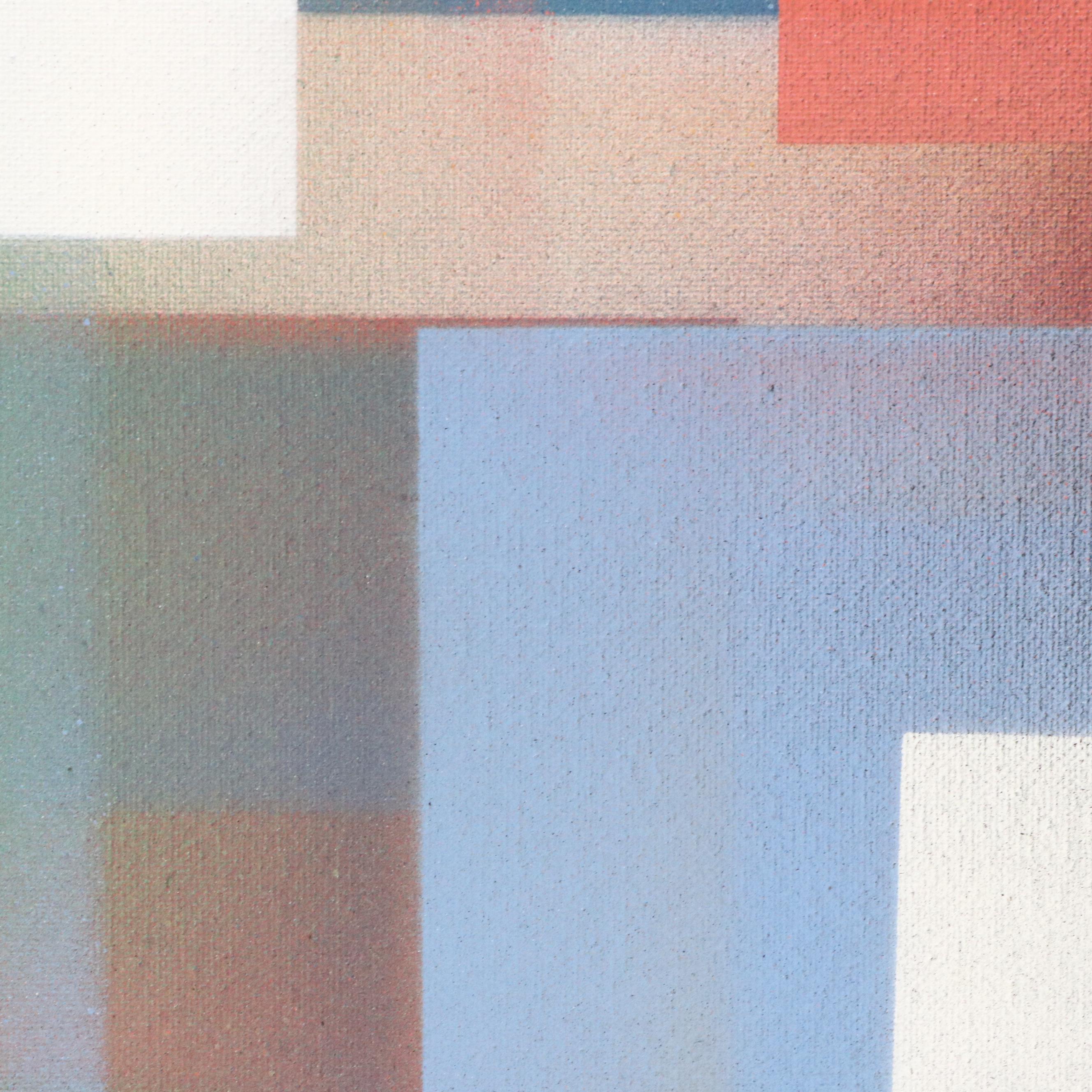 Jason Michael Durham Geometric Mixed Media Painting "Transitions," 2025