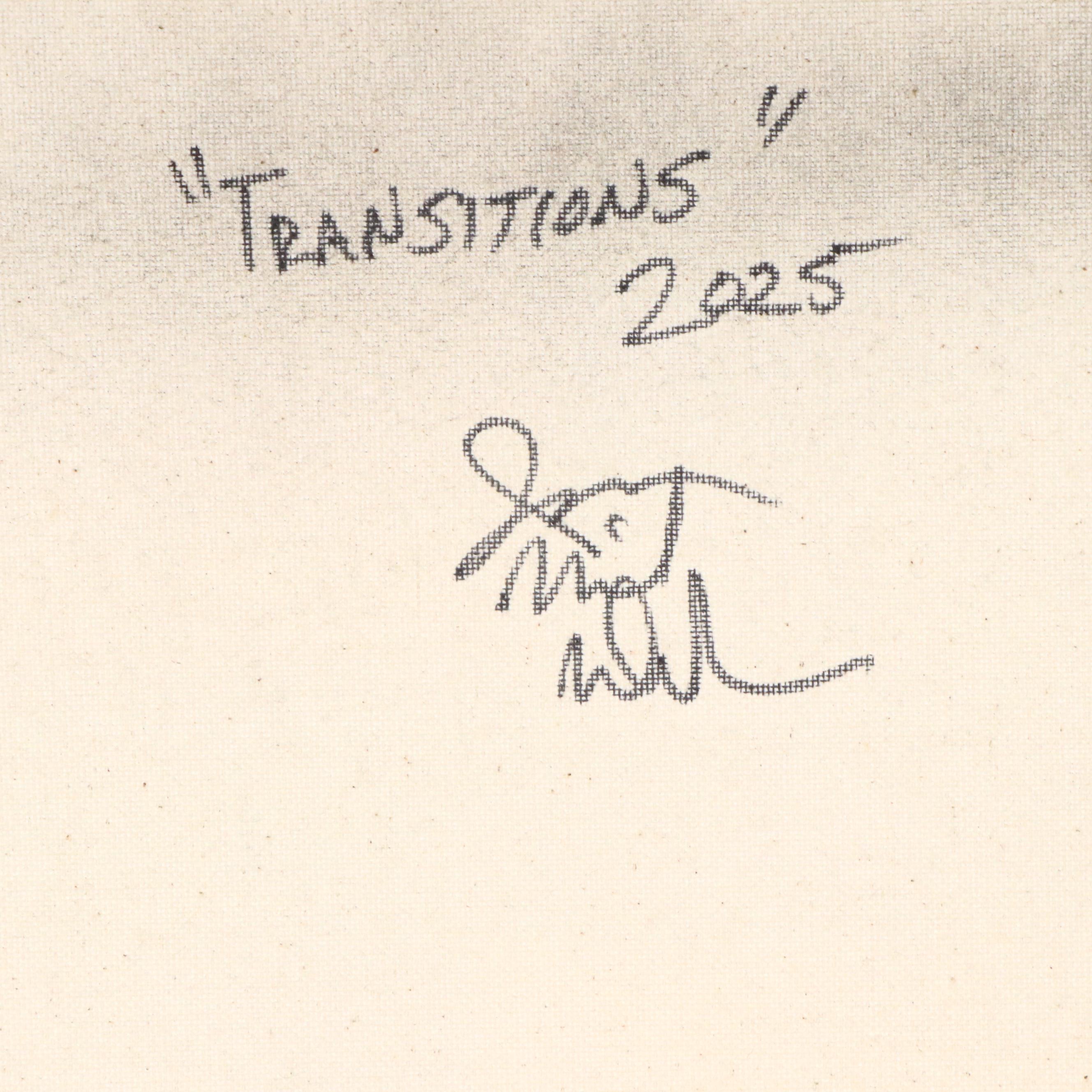 Jason Michael Durham Geometric Mixed Media Painting "Transitions," 2025