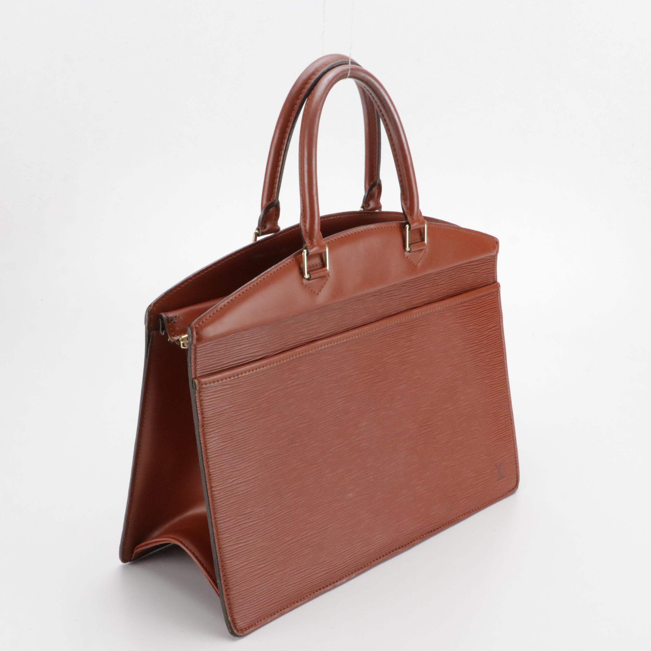 Louis Vuitton Riviera Handbag in Cipango Gold Epi and Smooth Leather