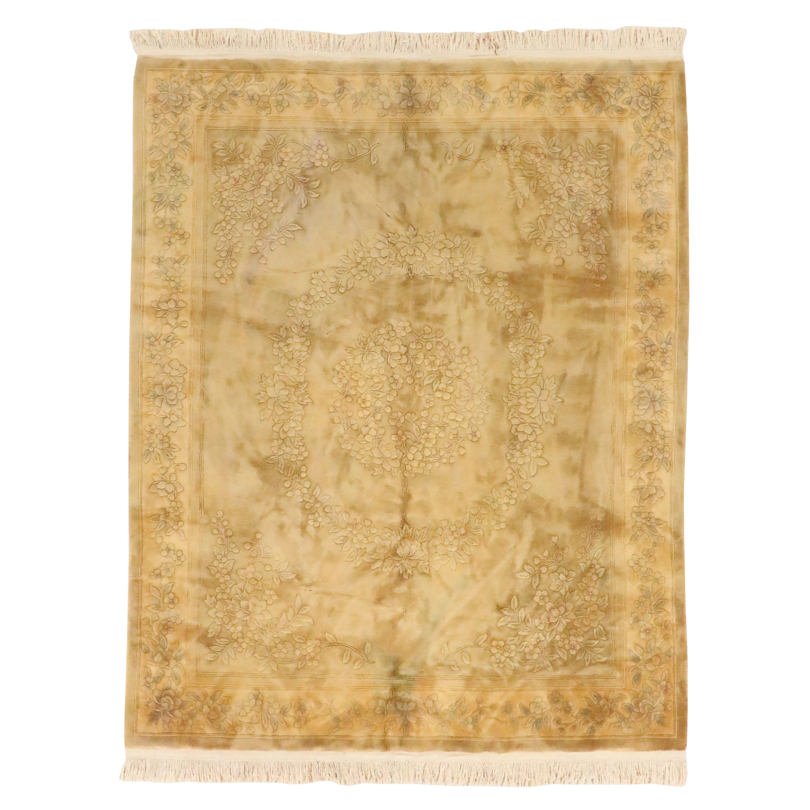 7'11 x 10'9 Hand-Knotted Chinese Peking Overdyed Area Rug