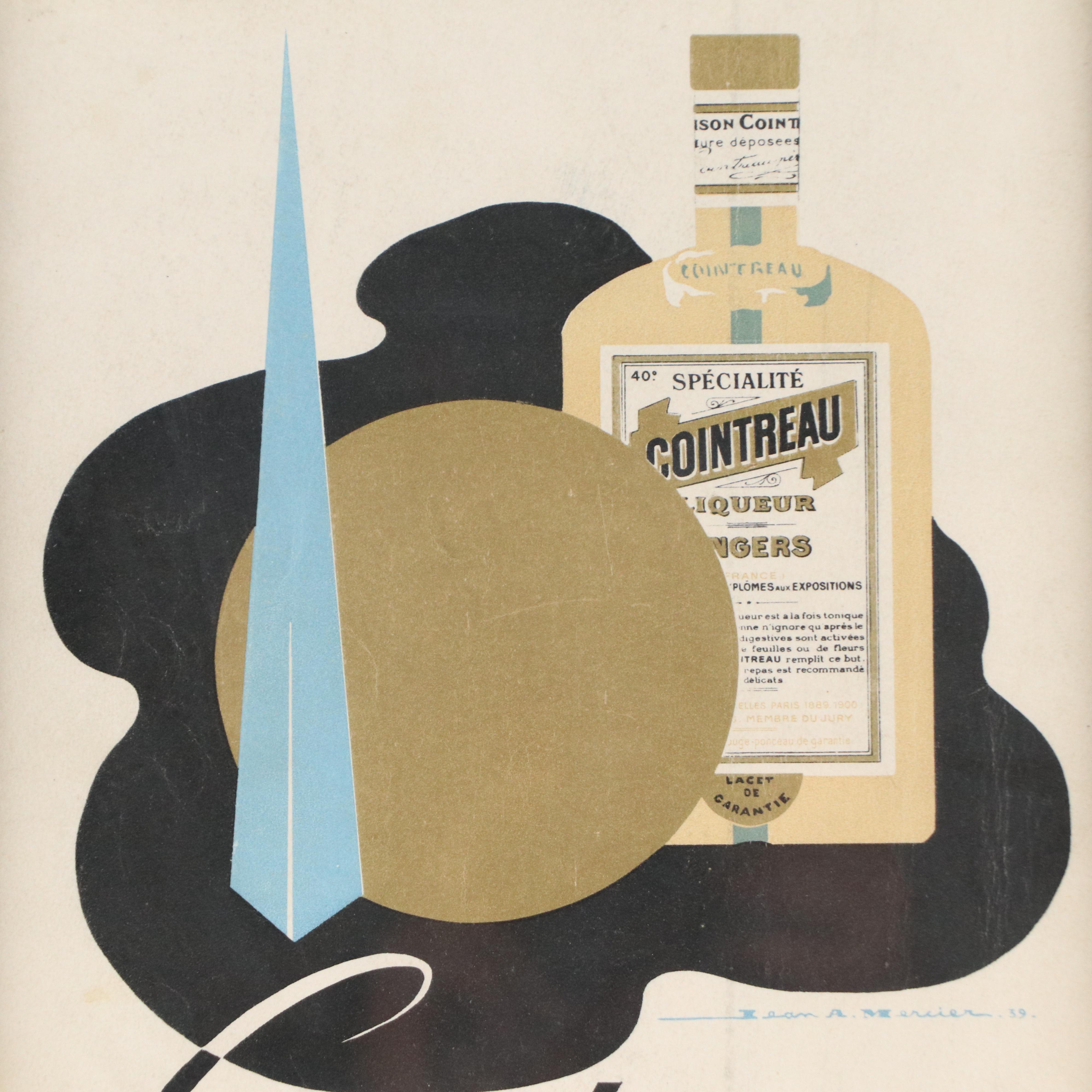 Cointreau Liqueur Advertisement Lithograph Poster