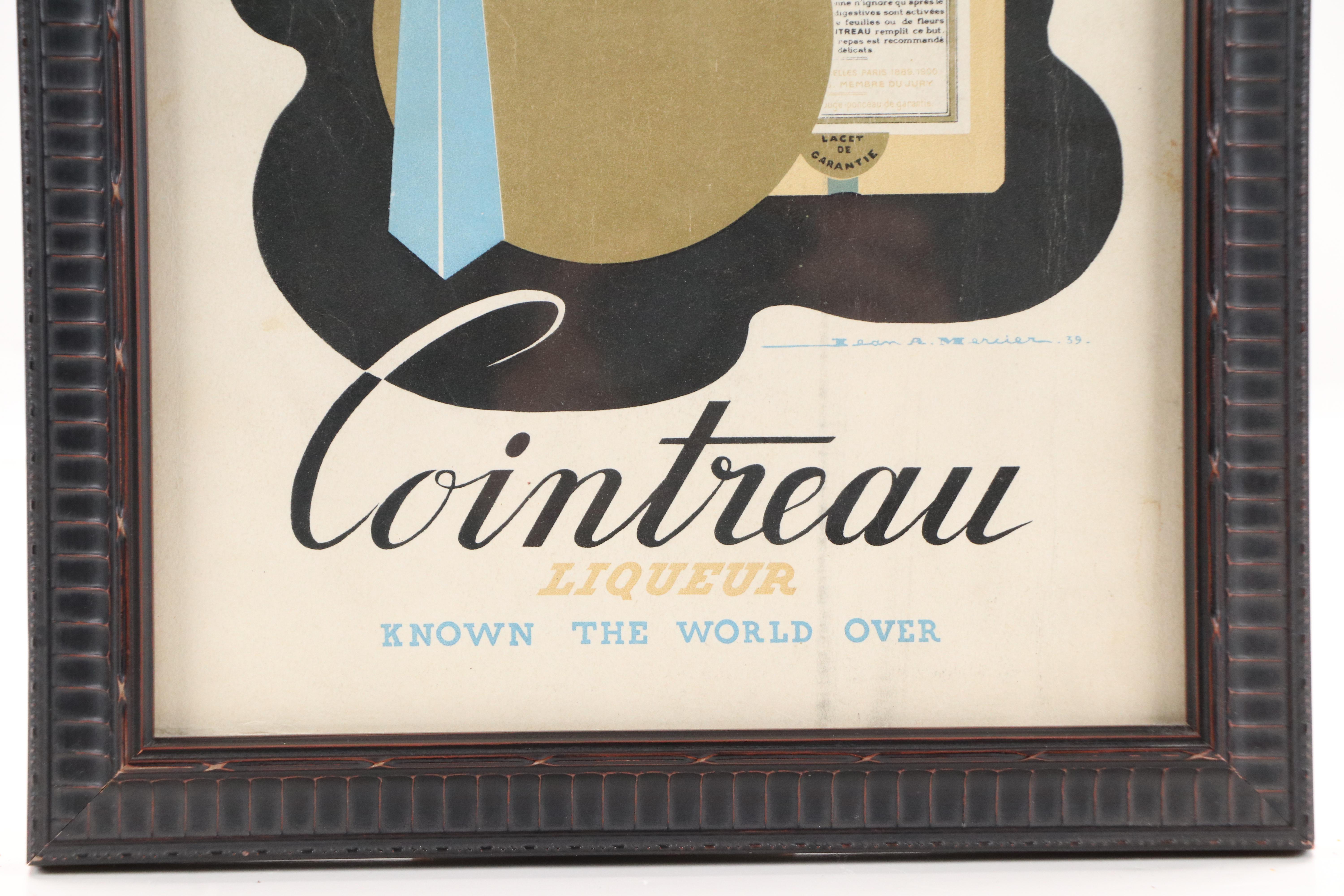 Cointreau Liqueur Advertisement Lithograph Poster