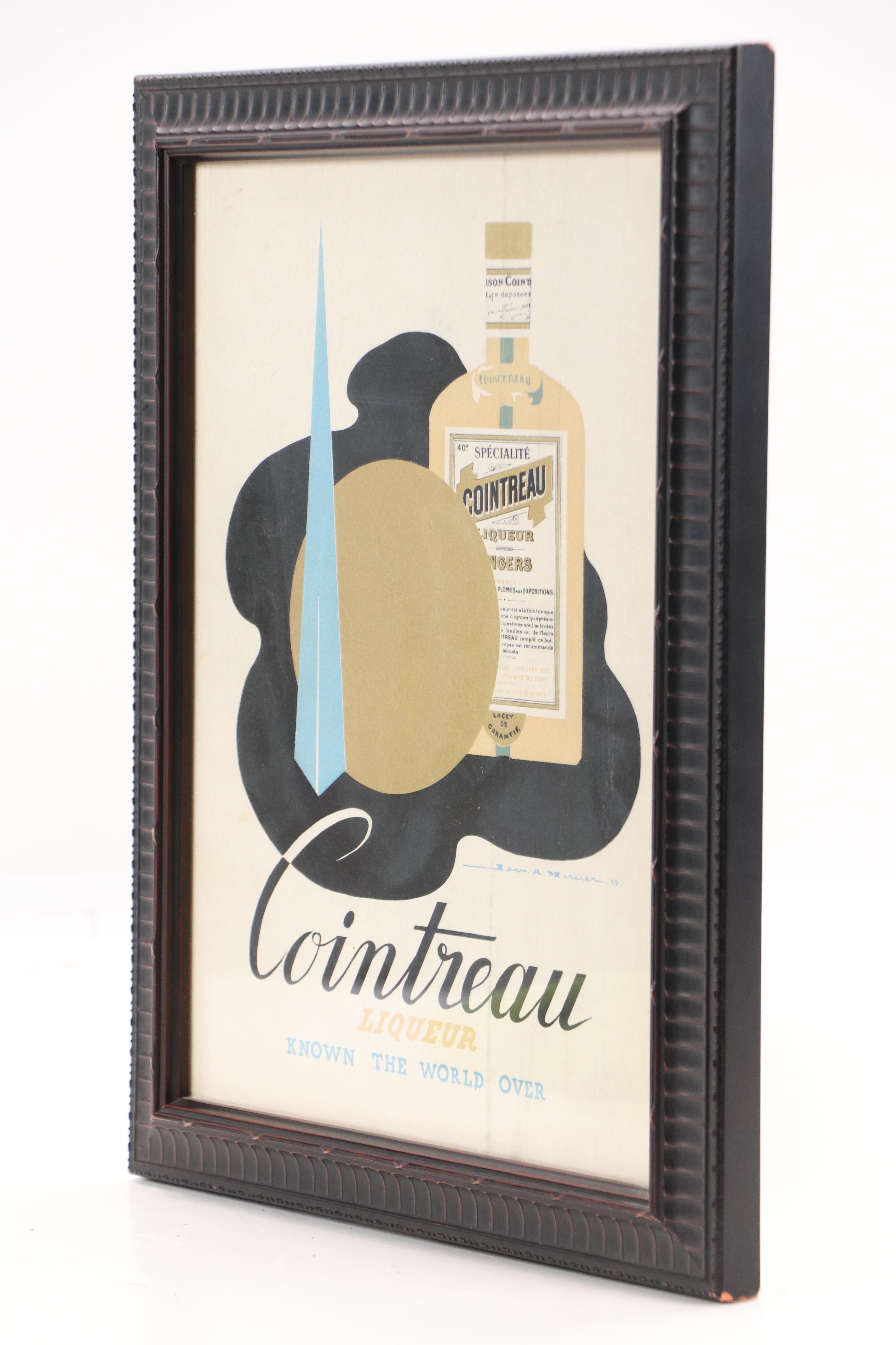 Cointreau Liqueur Advertisement Lithograph Poster