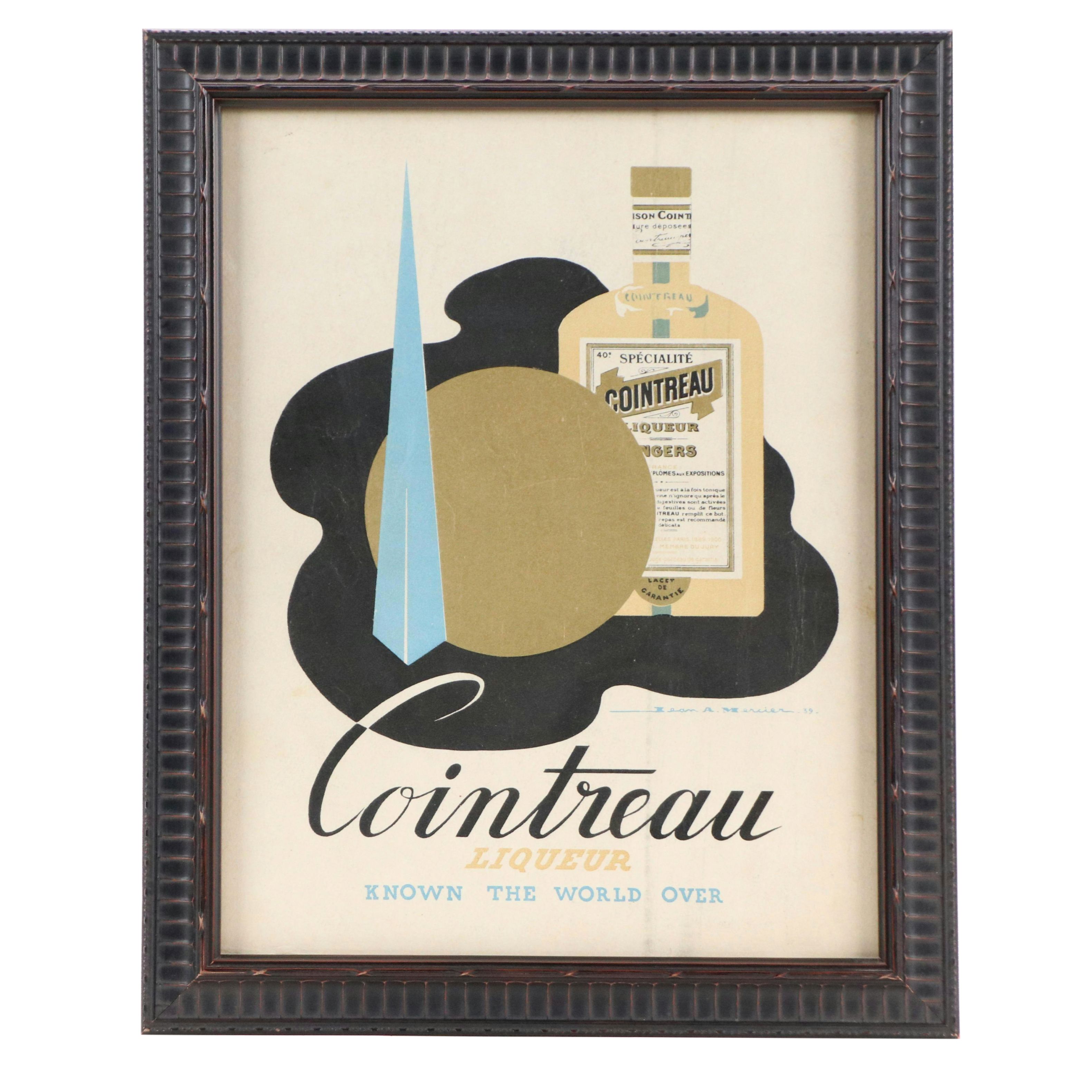 Cointreau Liqueur Advertisement Lithograph Poster