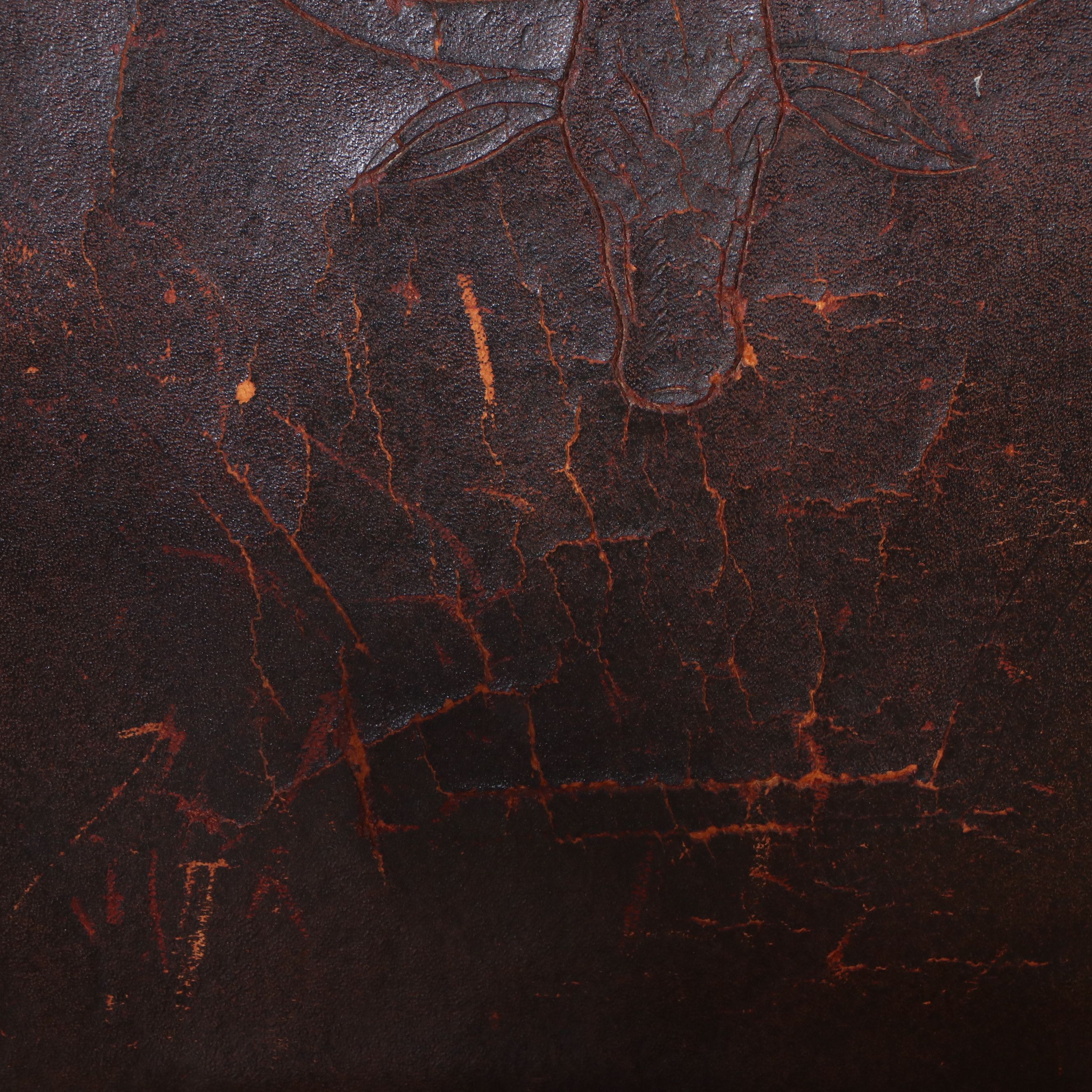 Ranch Style Oak Armchair with Leather Back