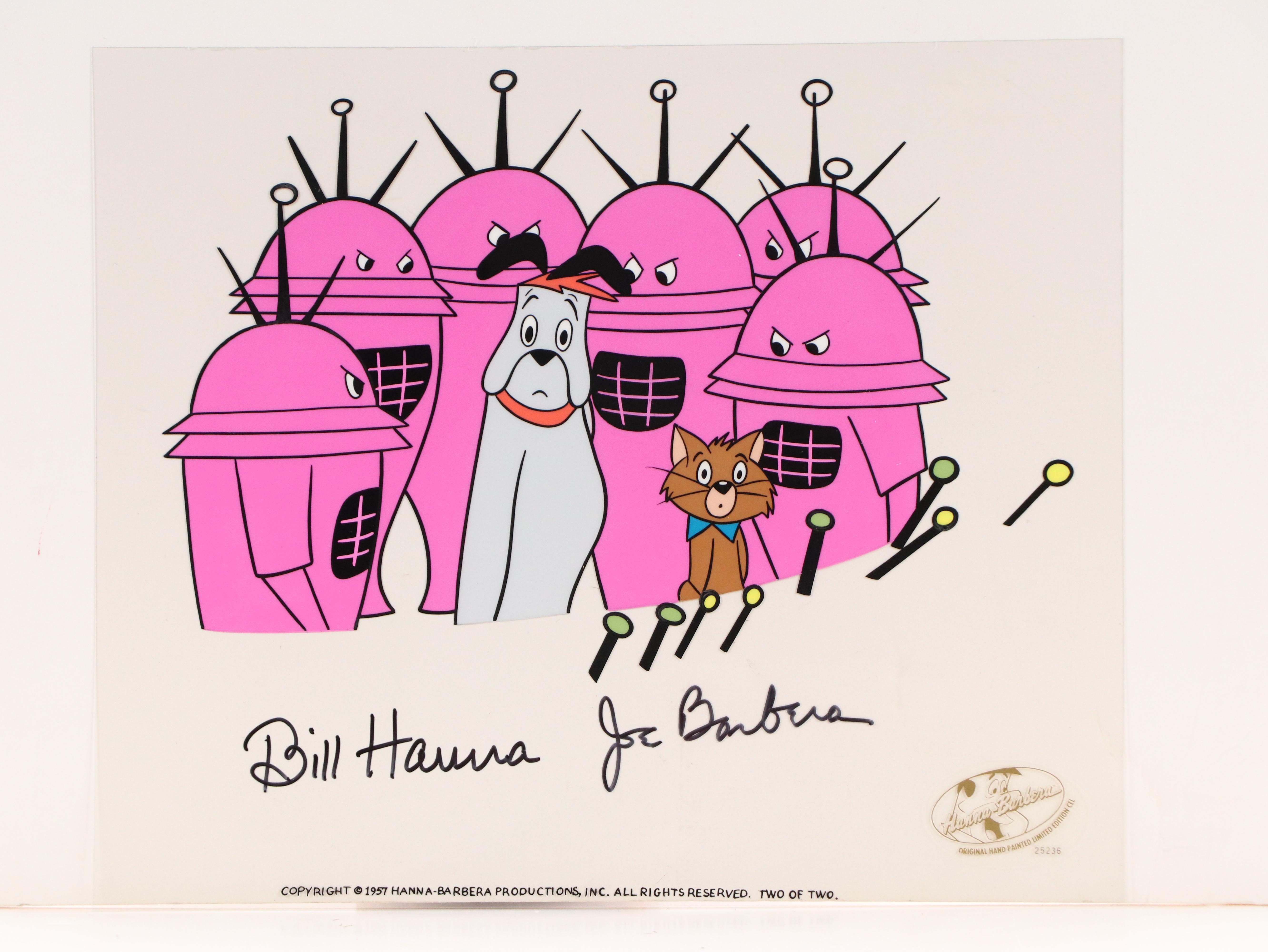 Hanna-Barbera Signed Hand-Painted Animation Cel "The Ruff and Reddy Show," 1957