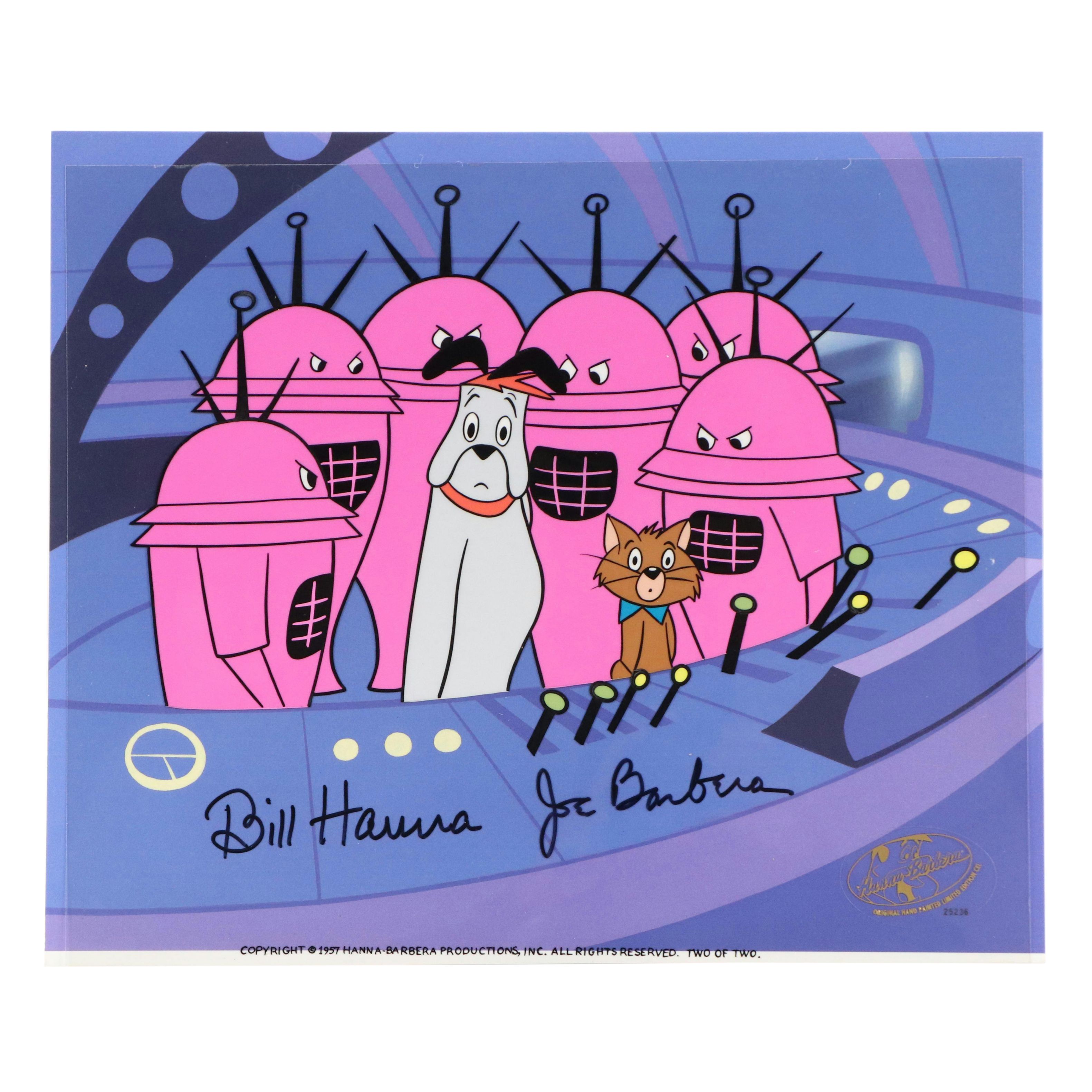 Hanna-Barbera Signed Hand-Painted Animation Cel "The Ruff and Reddy Show," 1957