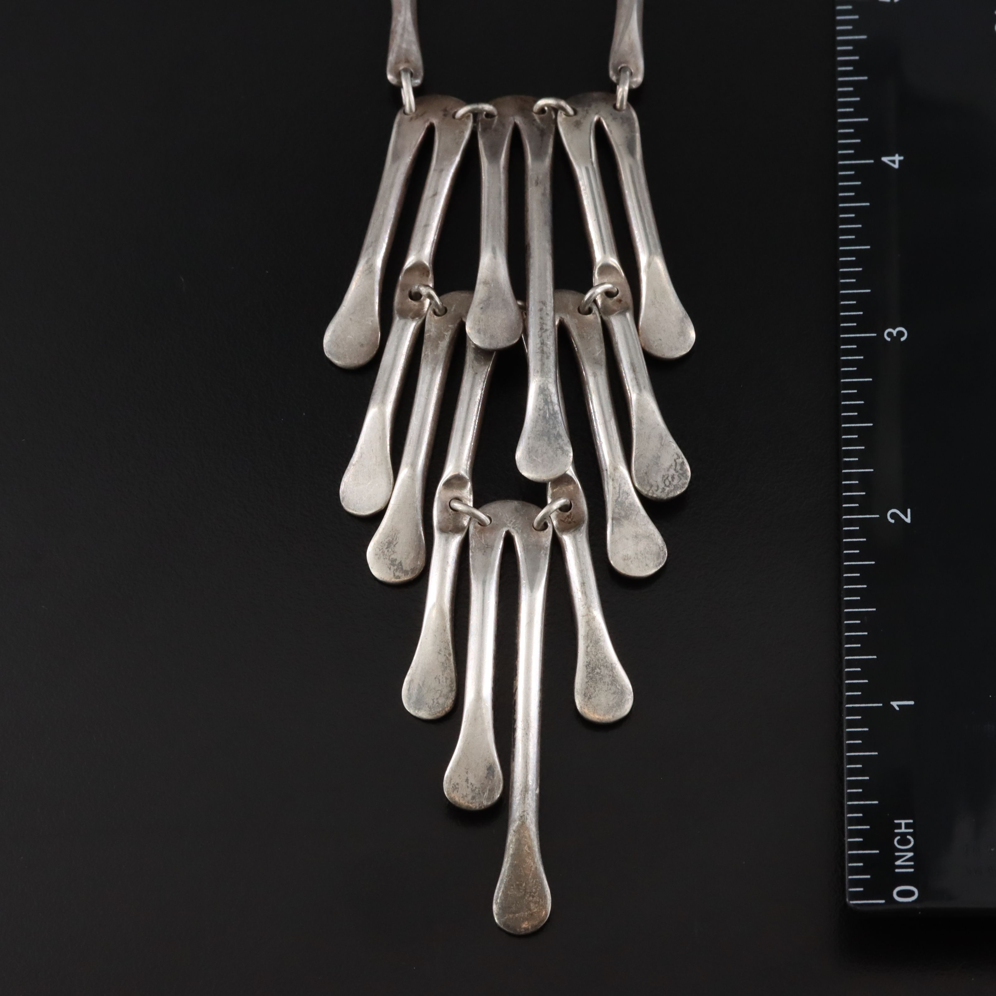 Mexican Sterling Tapered Necklace